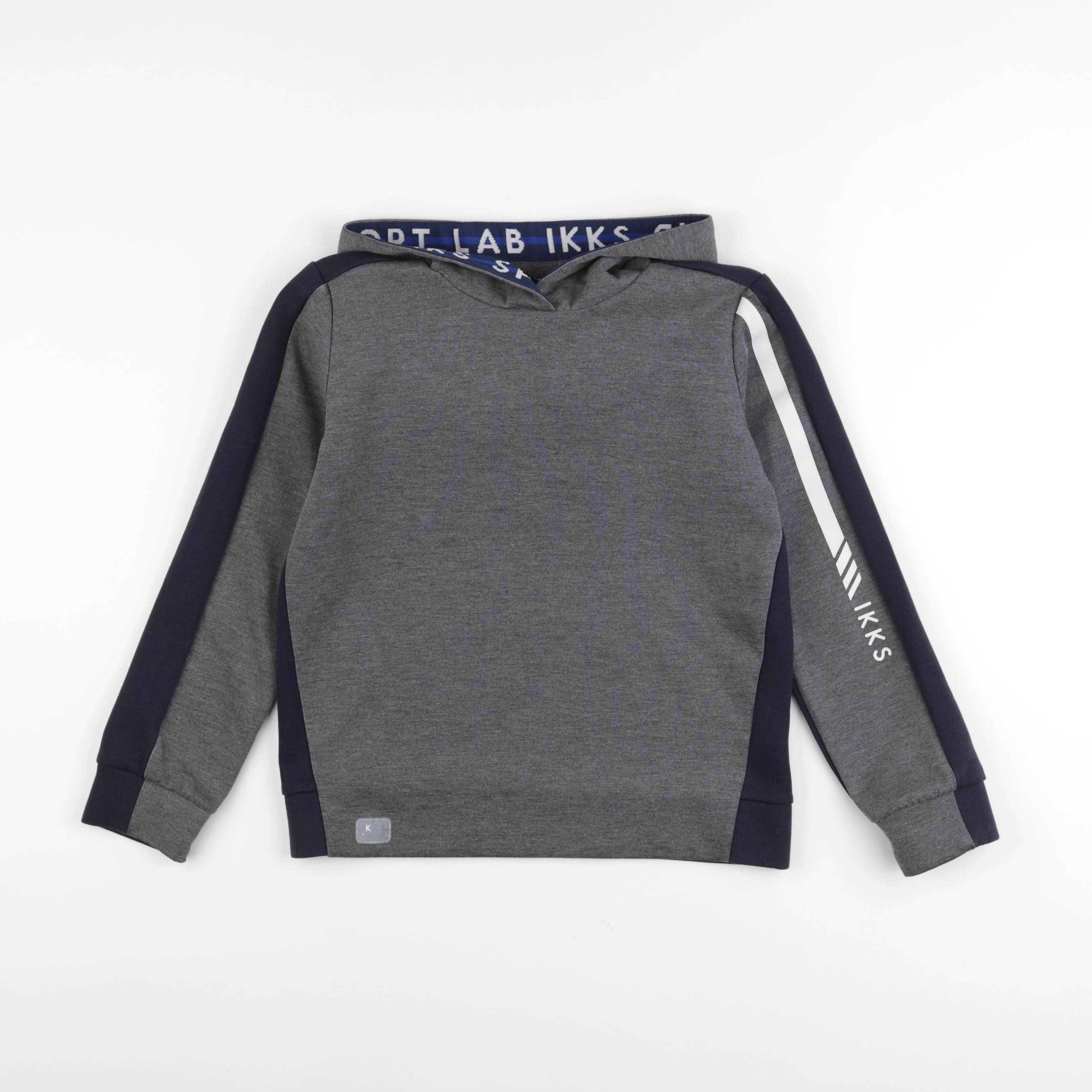 IKKS - sweat gris, bleu - 10 ans