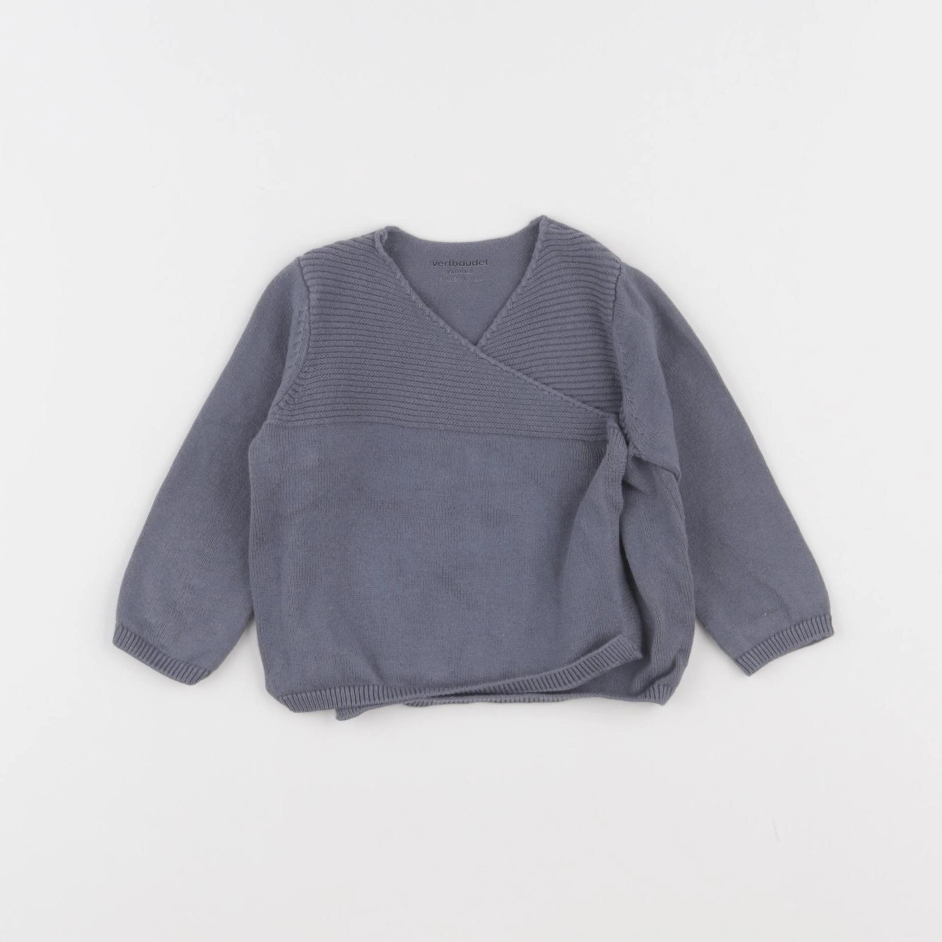 Vertbaudet - sweat bleu - 3 mois