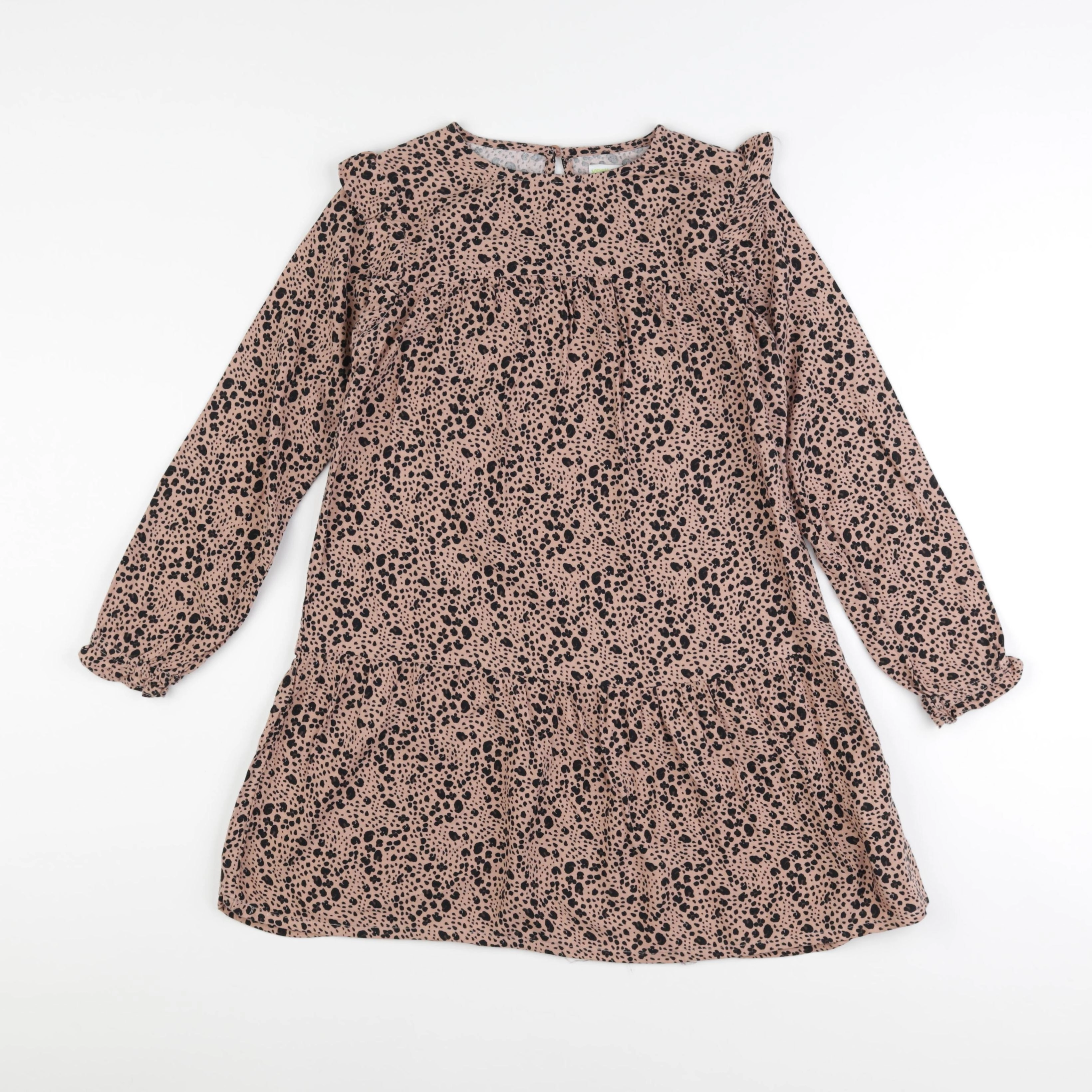 Vertbaudet - robe marron, noir - 9 ans