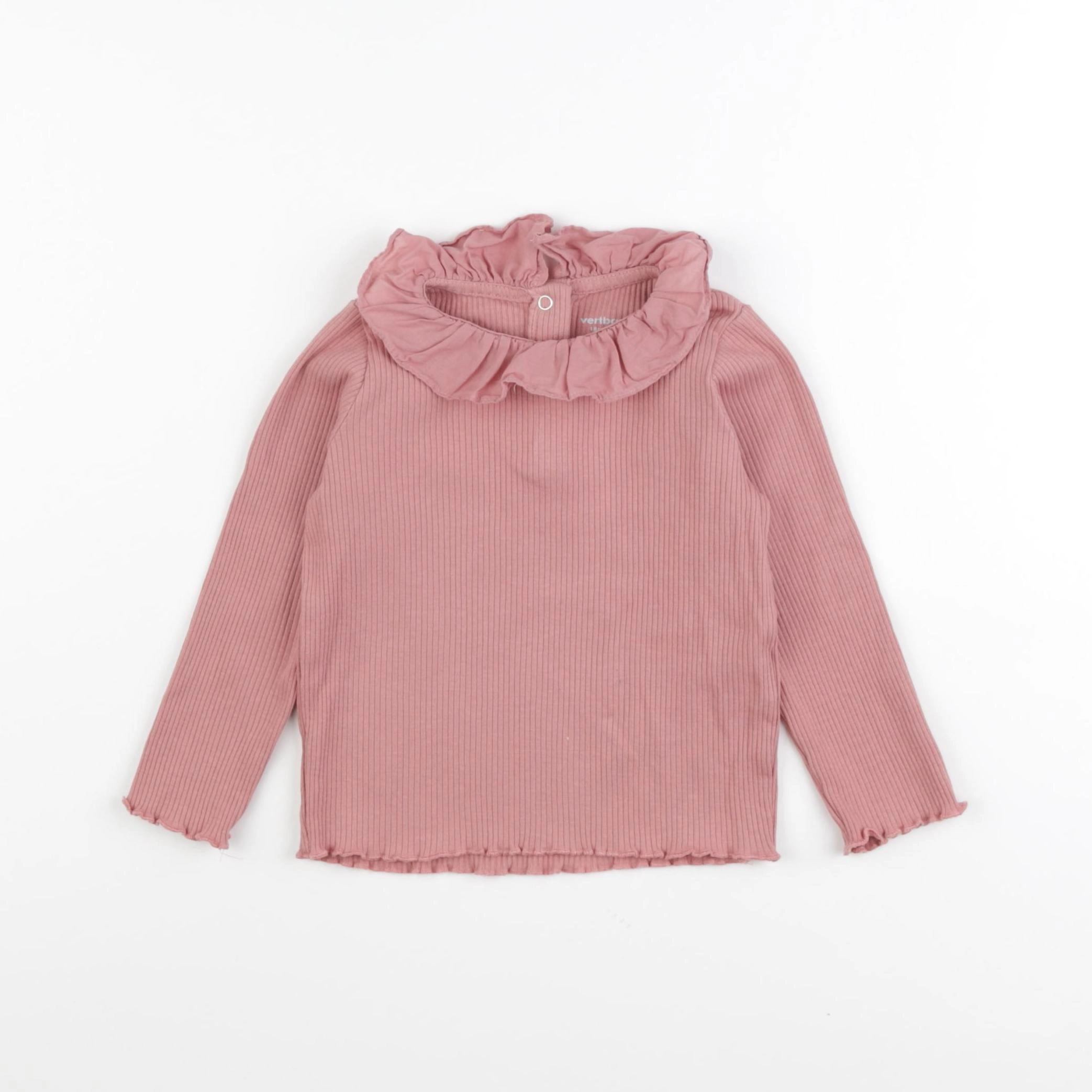 Vertbaudet - tee-shirt rose - 18 mois
