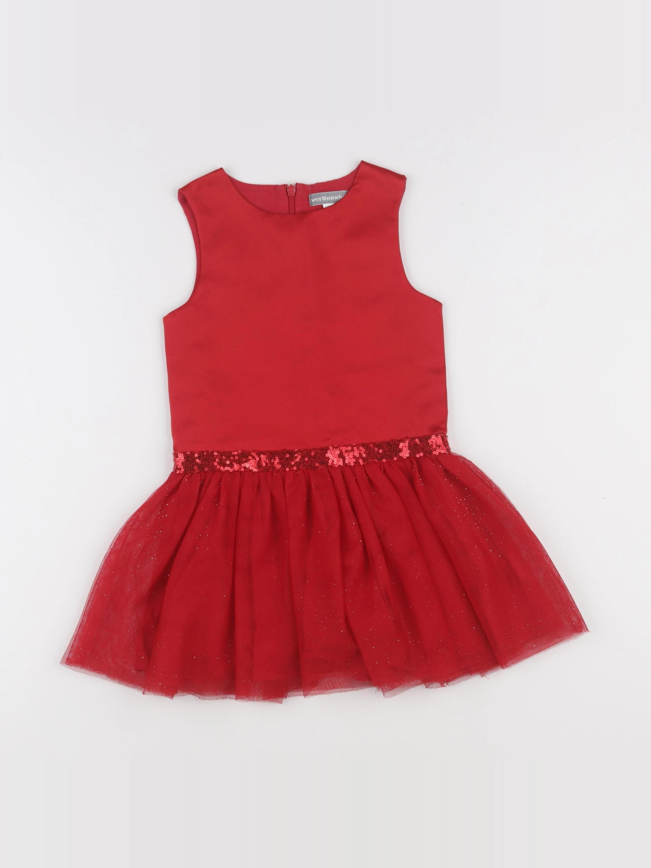 Vertbaudet - robe rouge - 4 ans