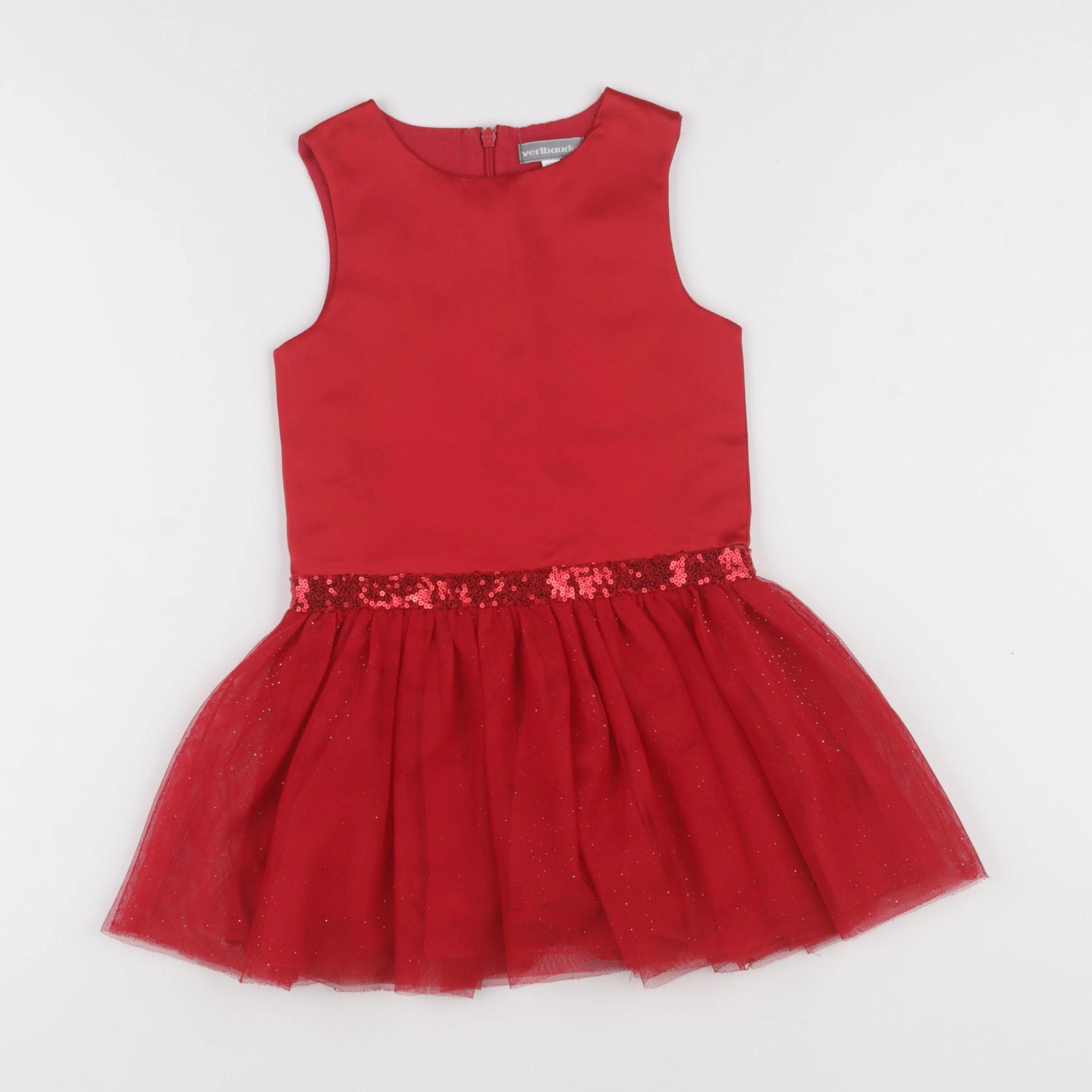 Vertbaudet - robe rouge - 4 ans