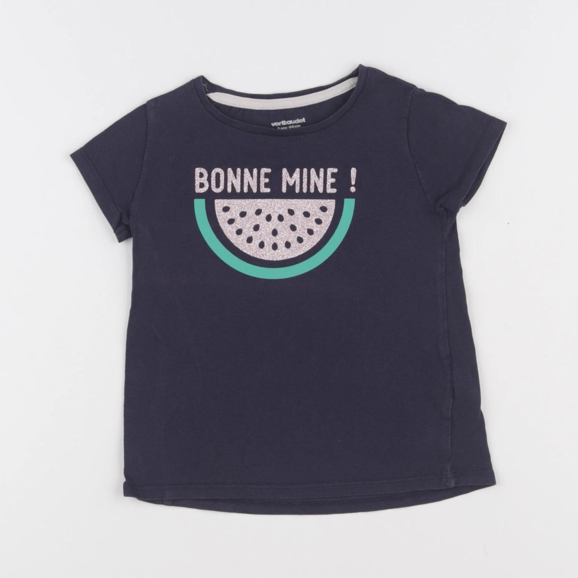 Vertbaudet - tee-shirt bleu - 3 ans