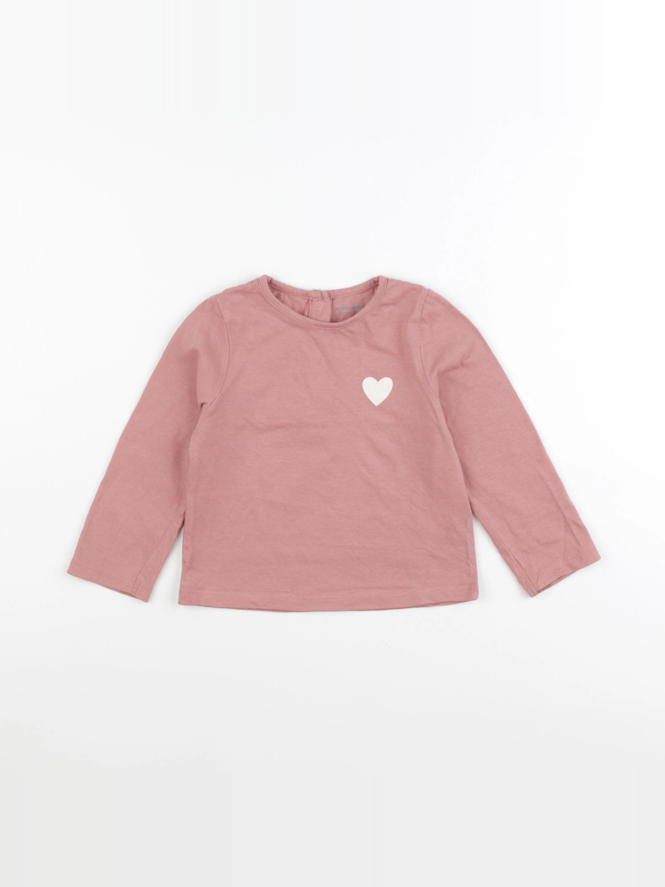 Vertbaudet - tee-shirt rose - 18 mois