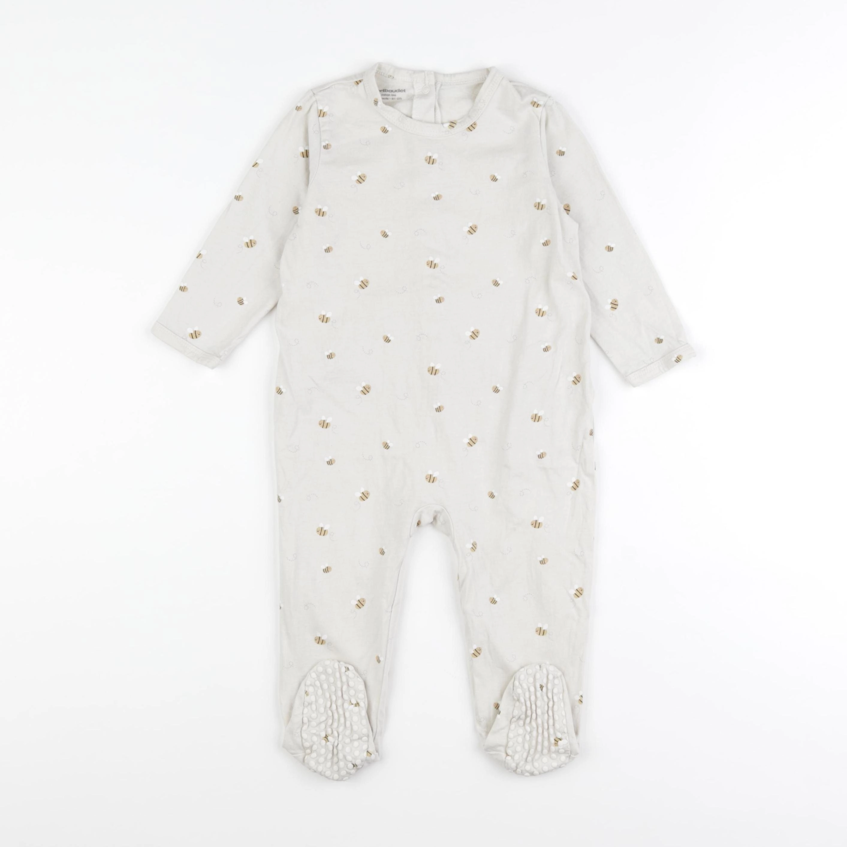 Vertbaudet - pyjama coton beige - 18 mois