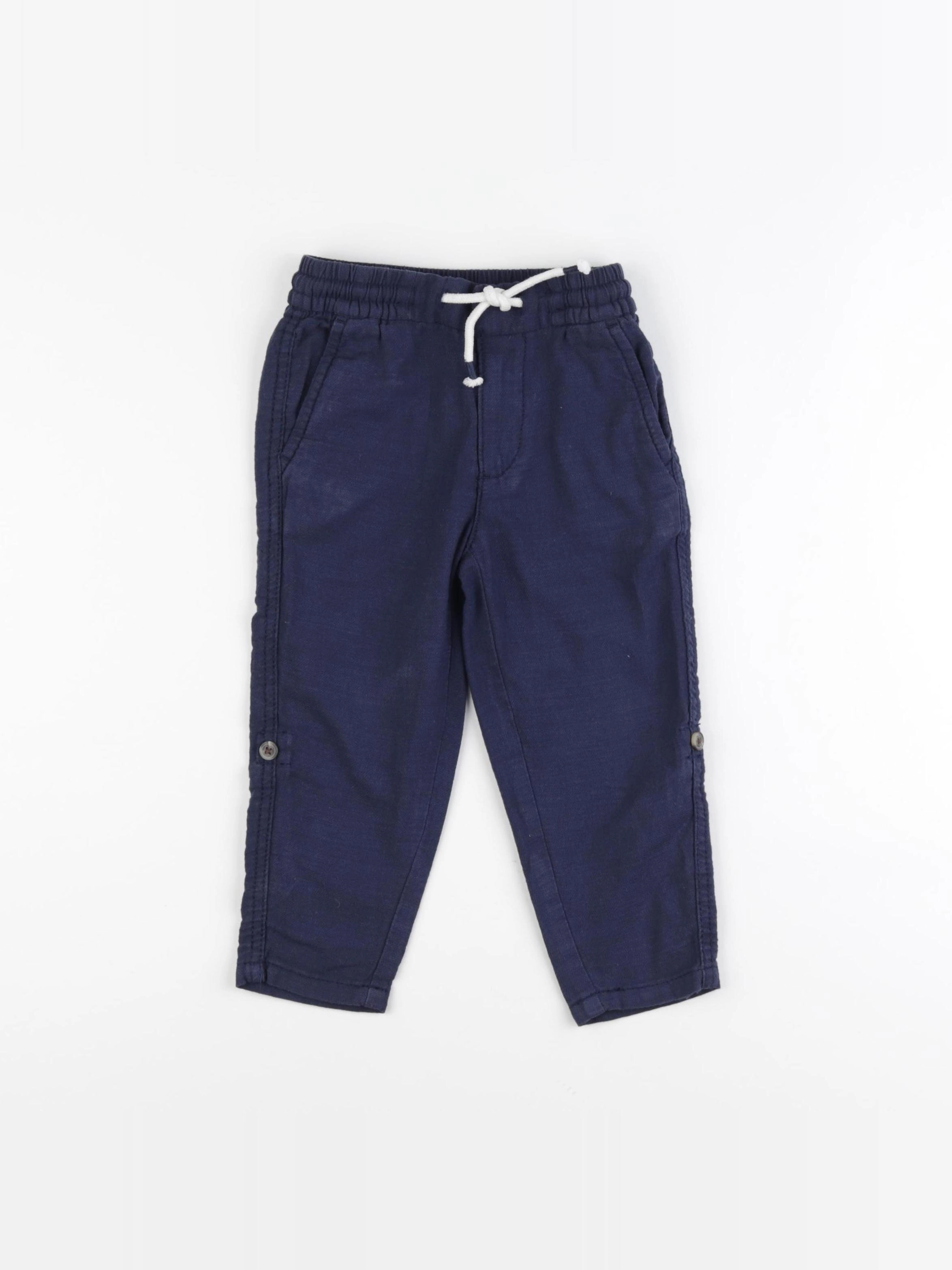 H&M - pantalon bleu - 18/24 mois