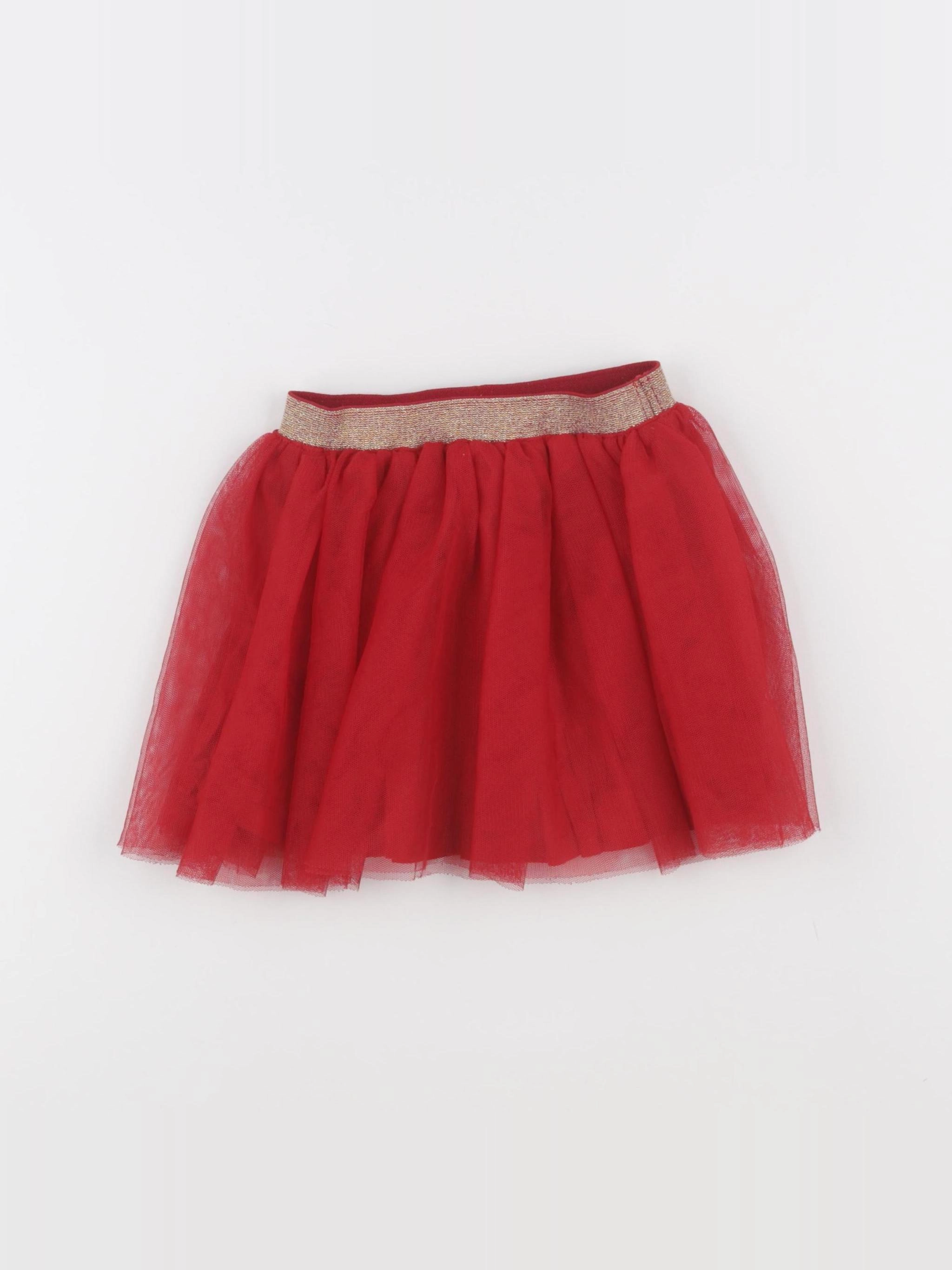 Vertbaudet - jupe rouge - 36 mois