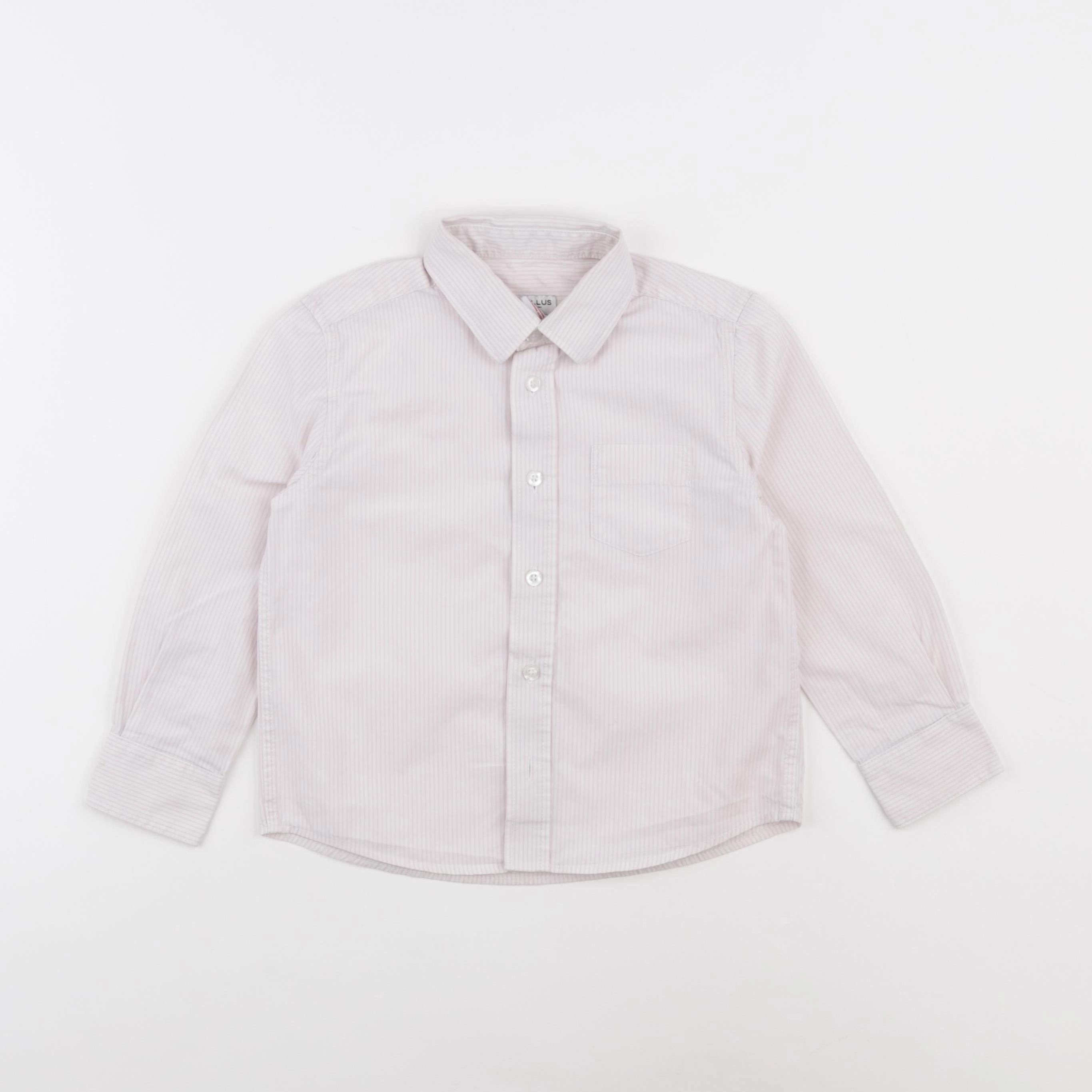 Cyrillus - chemise rose, blanc - 4 ans