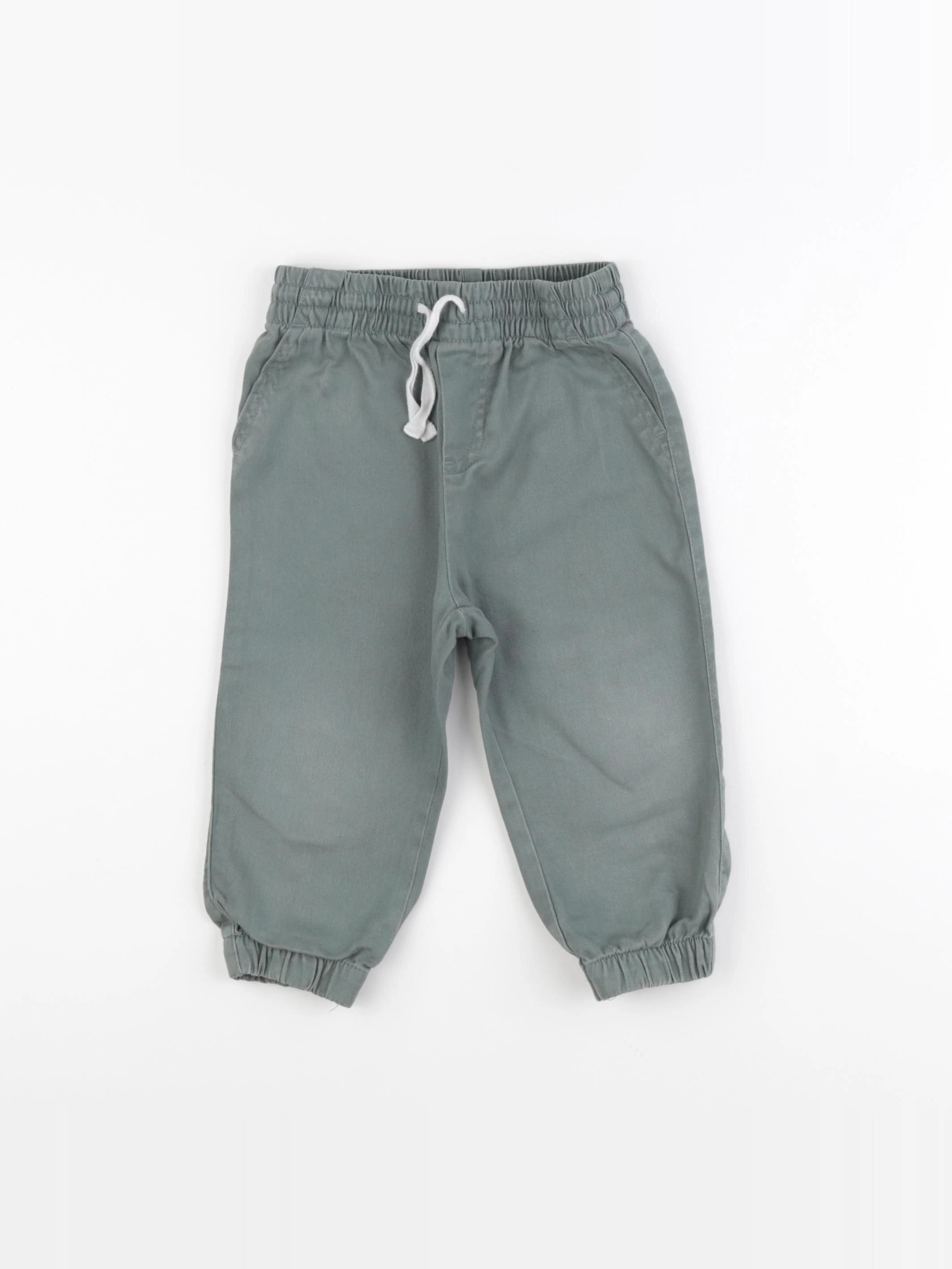 H&M - pantalon vert - 12/18 mois