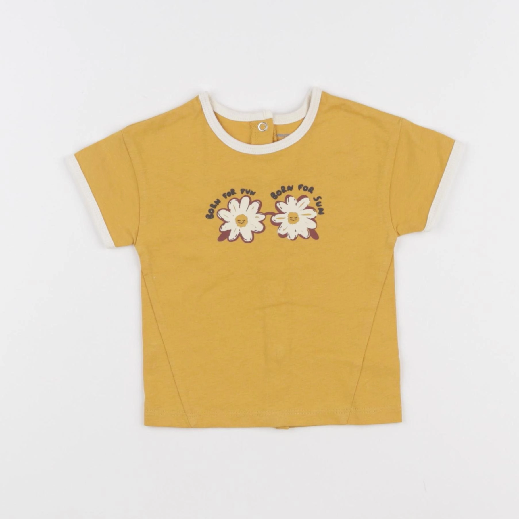 Vertbaudet - tee-shirt jaune - 6 mois