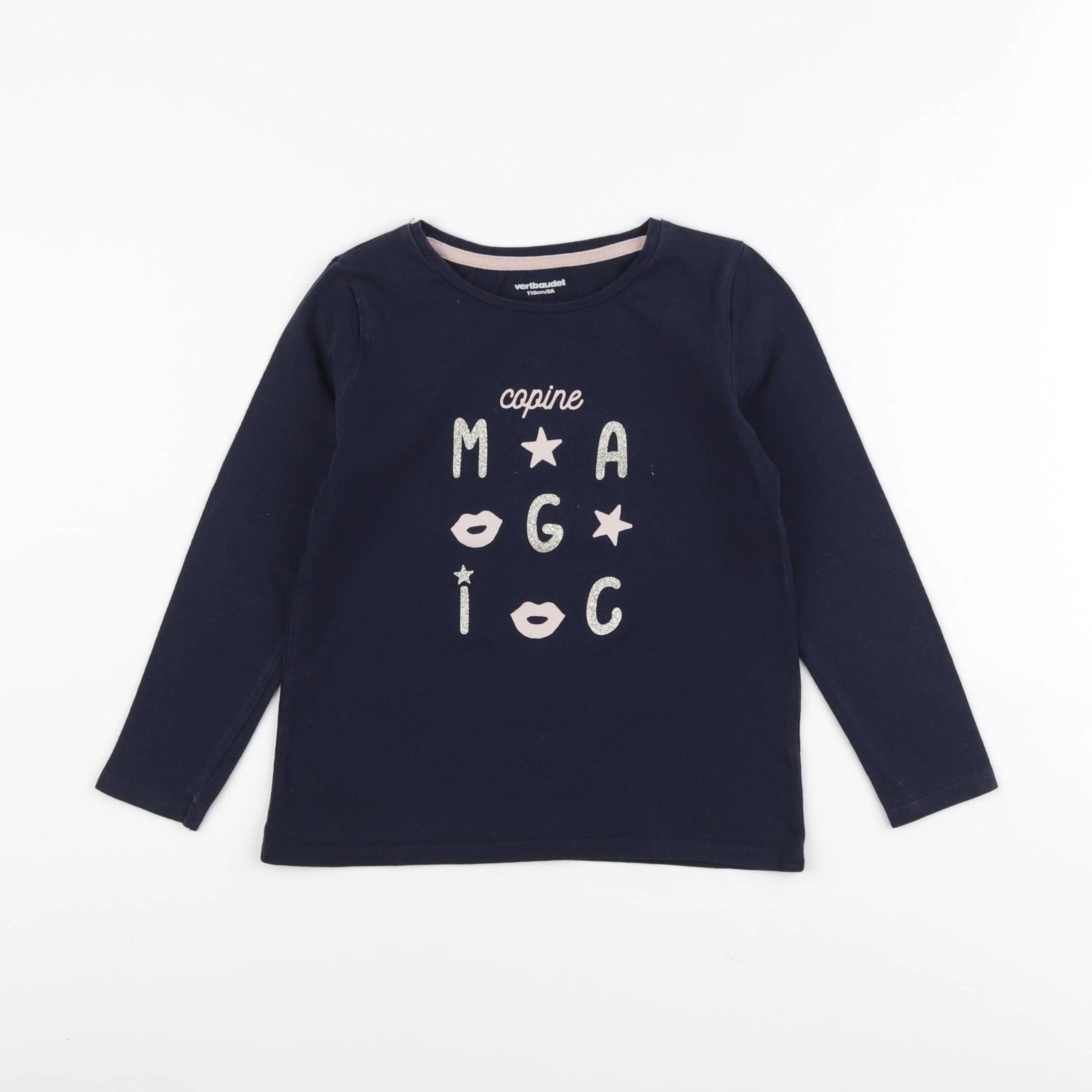 Vertbaudet - tee-shirt bleu - 5 ans