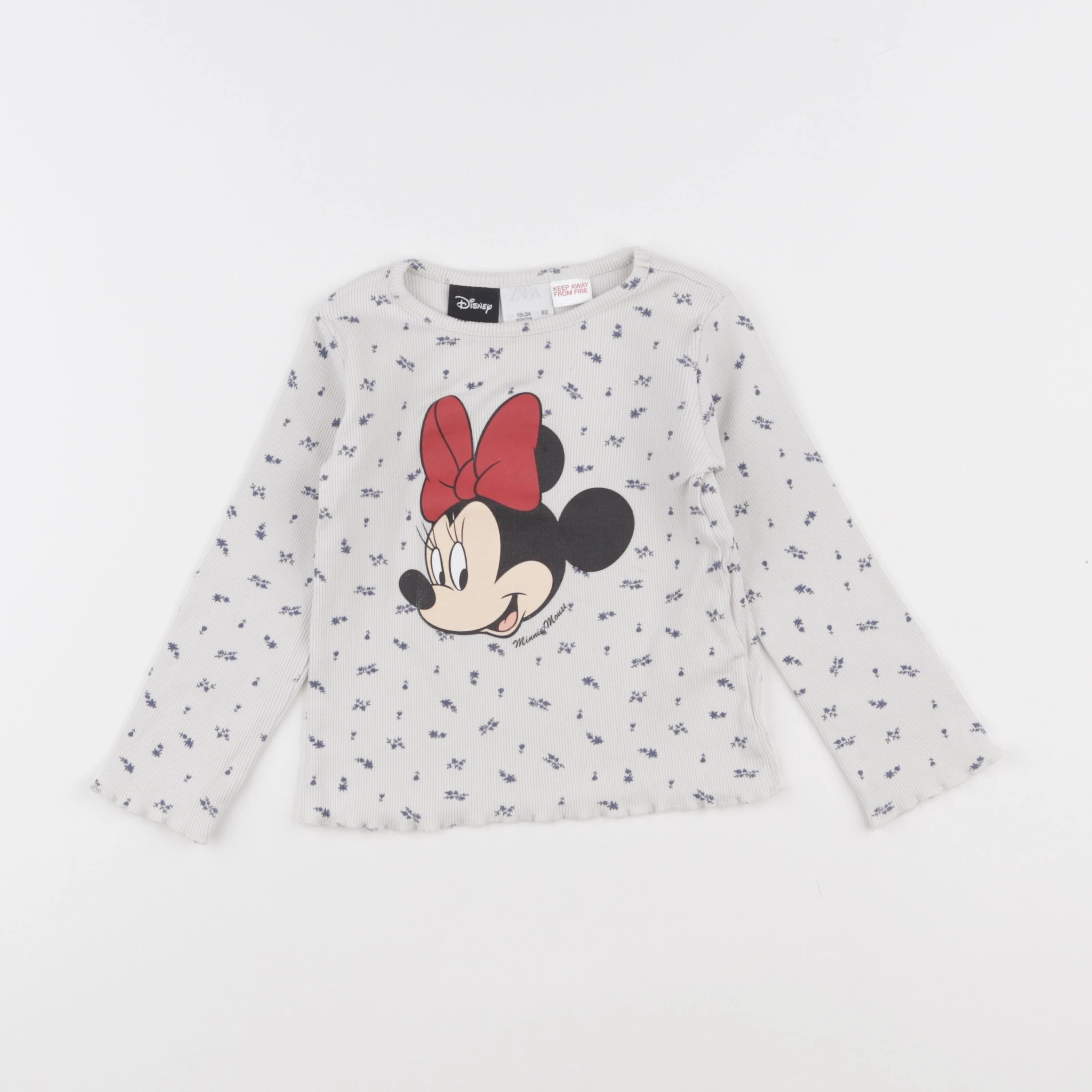 Zara - tee-shirt blanc - 18/24 mois
