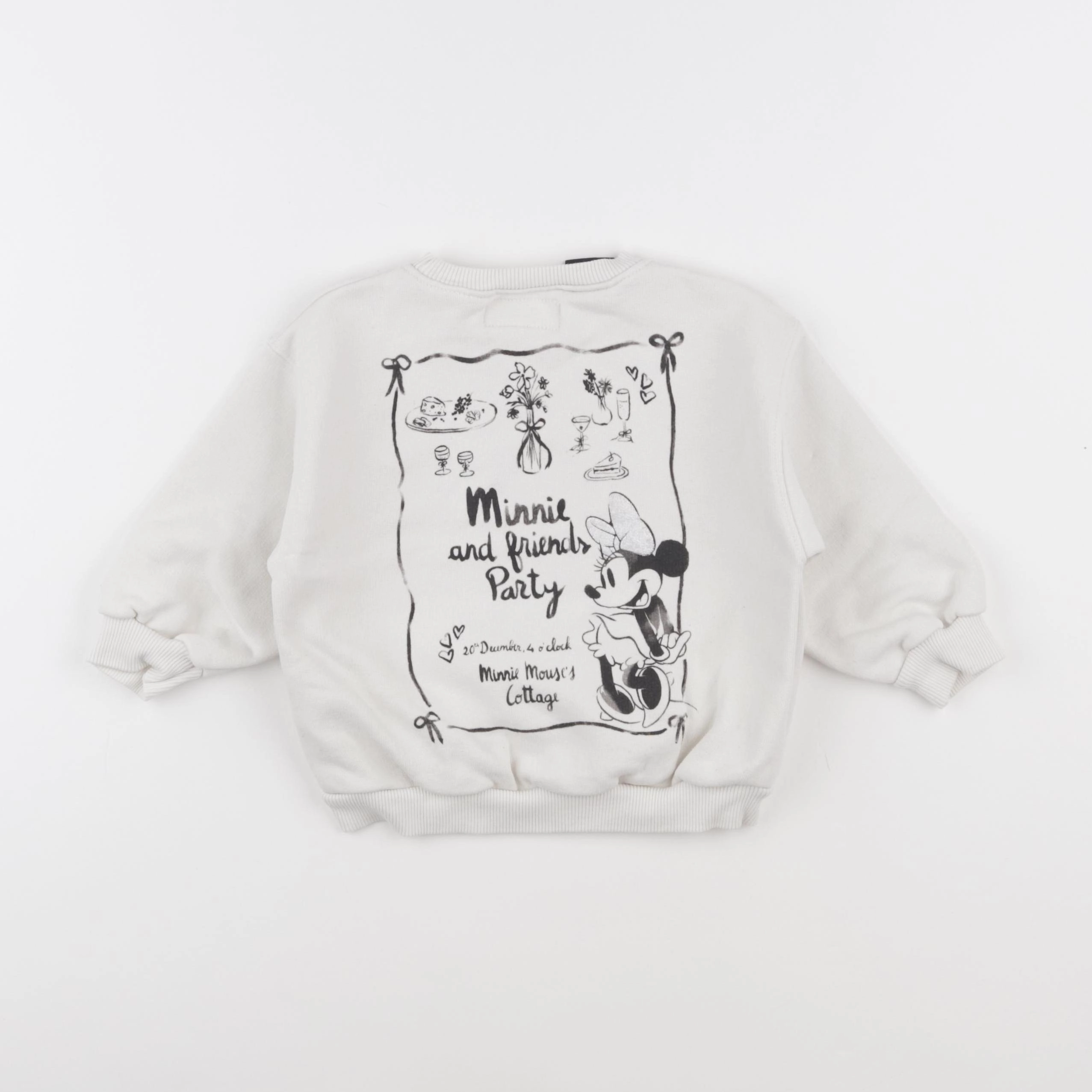 Zara - sweat blanc - 12/18 mois