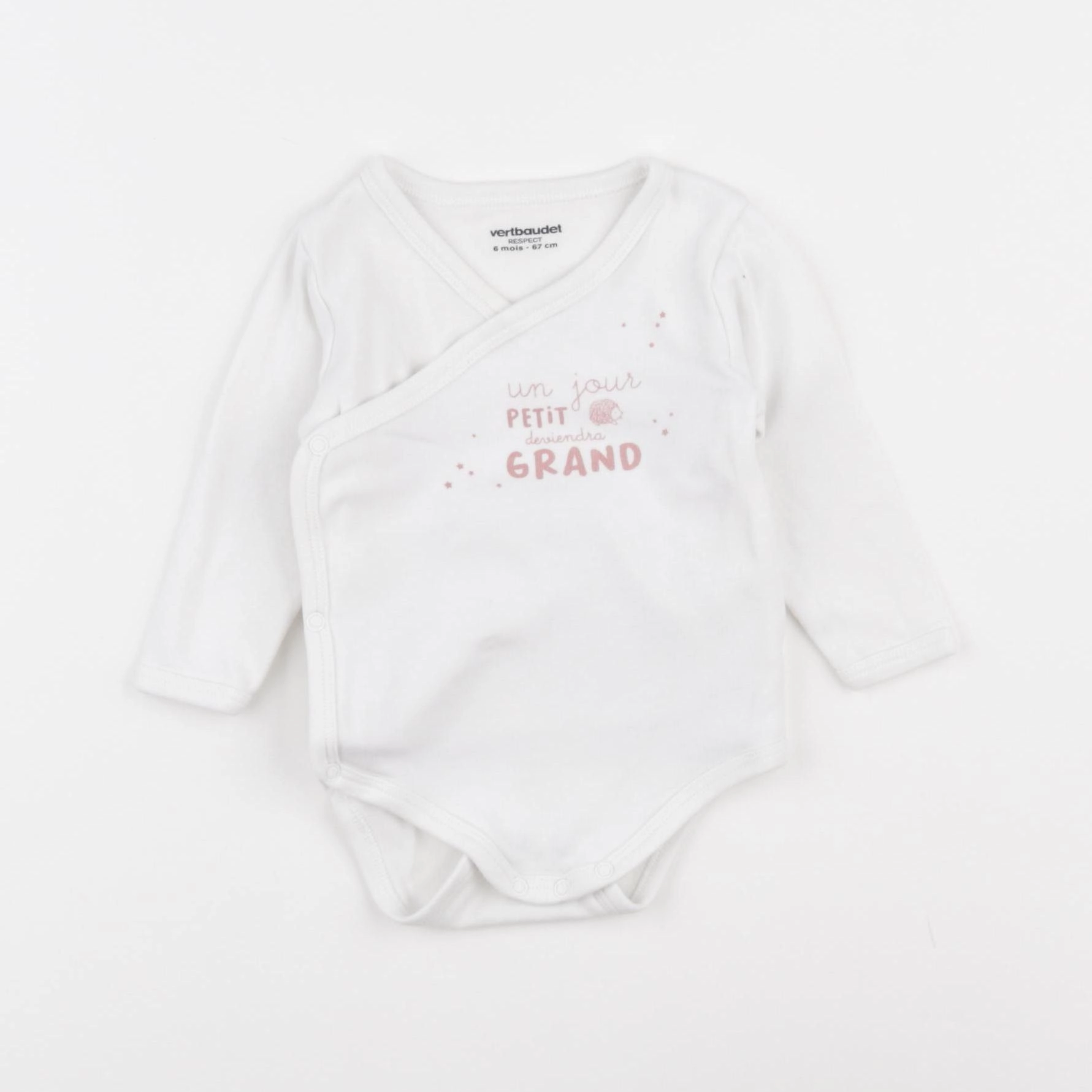Vertbaudet - body blanc - 6 mois