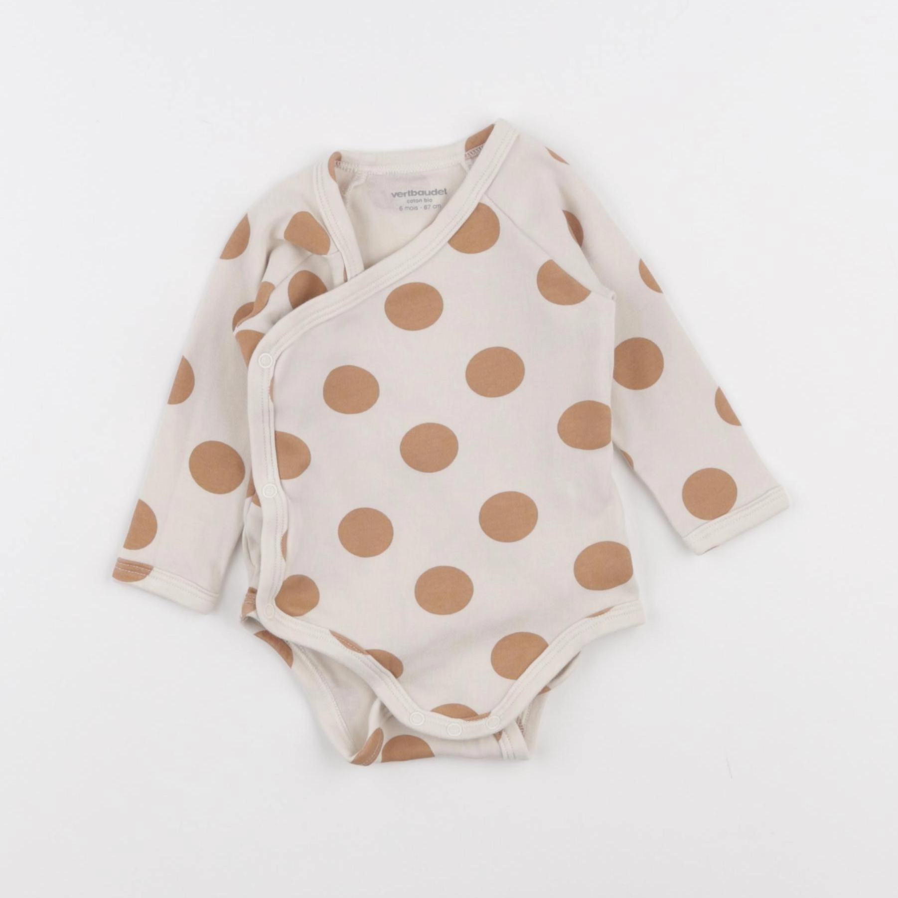Vertbaudet - body beige - 6 mois
