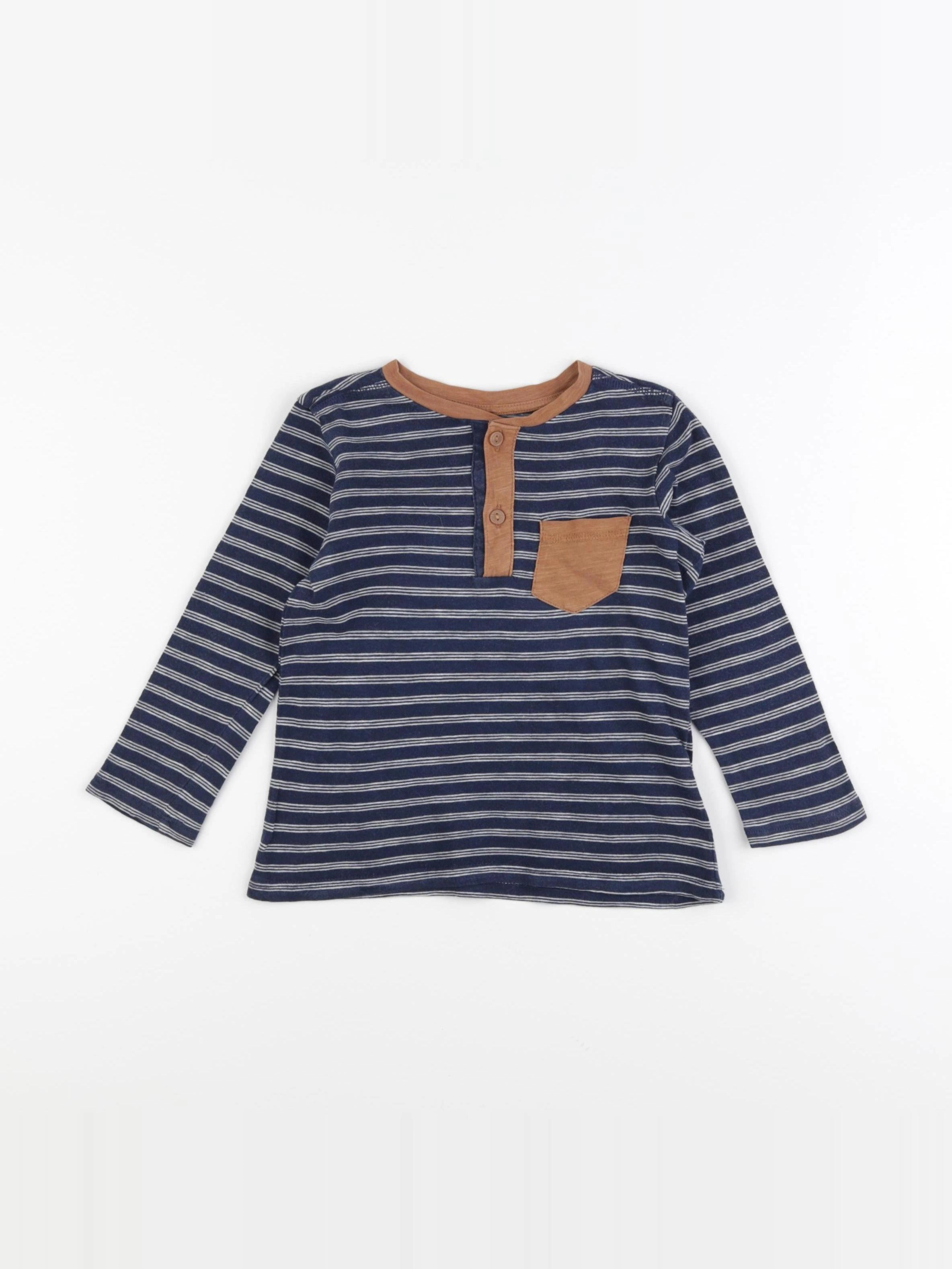 H&M - tee-shirt bleu - 12/18 mois