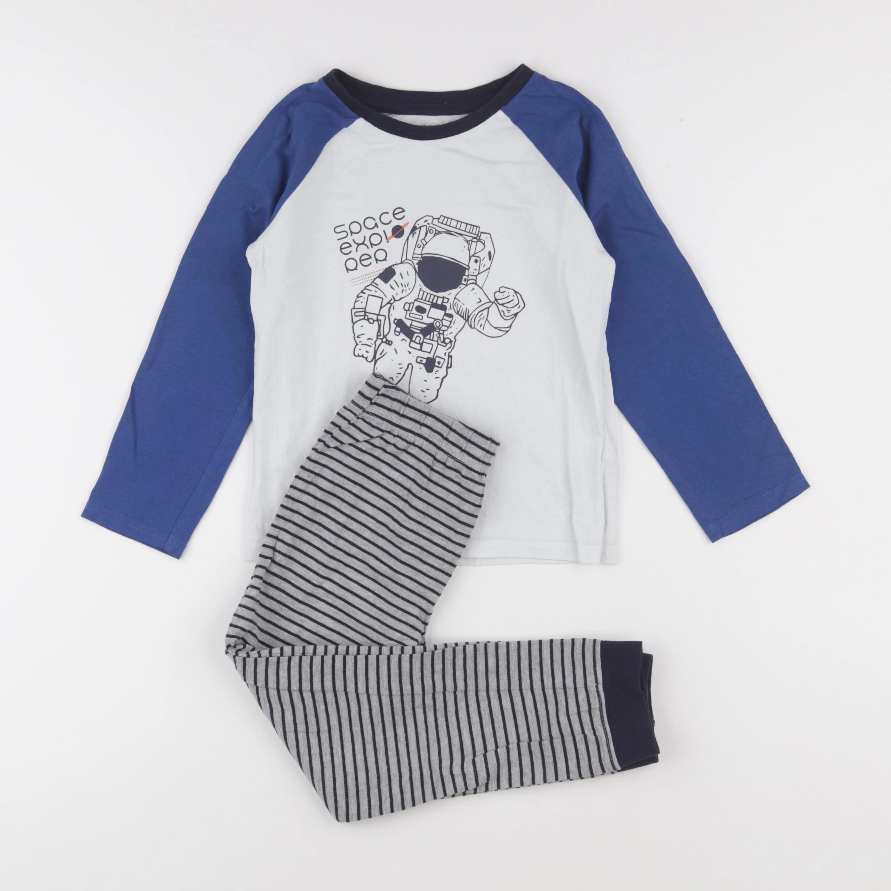 Vertbaudet - pyjama coton bleu - 6 ans