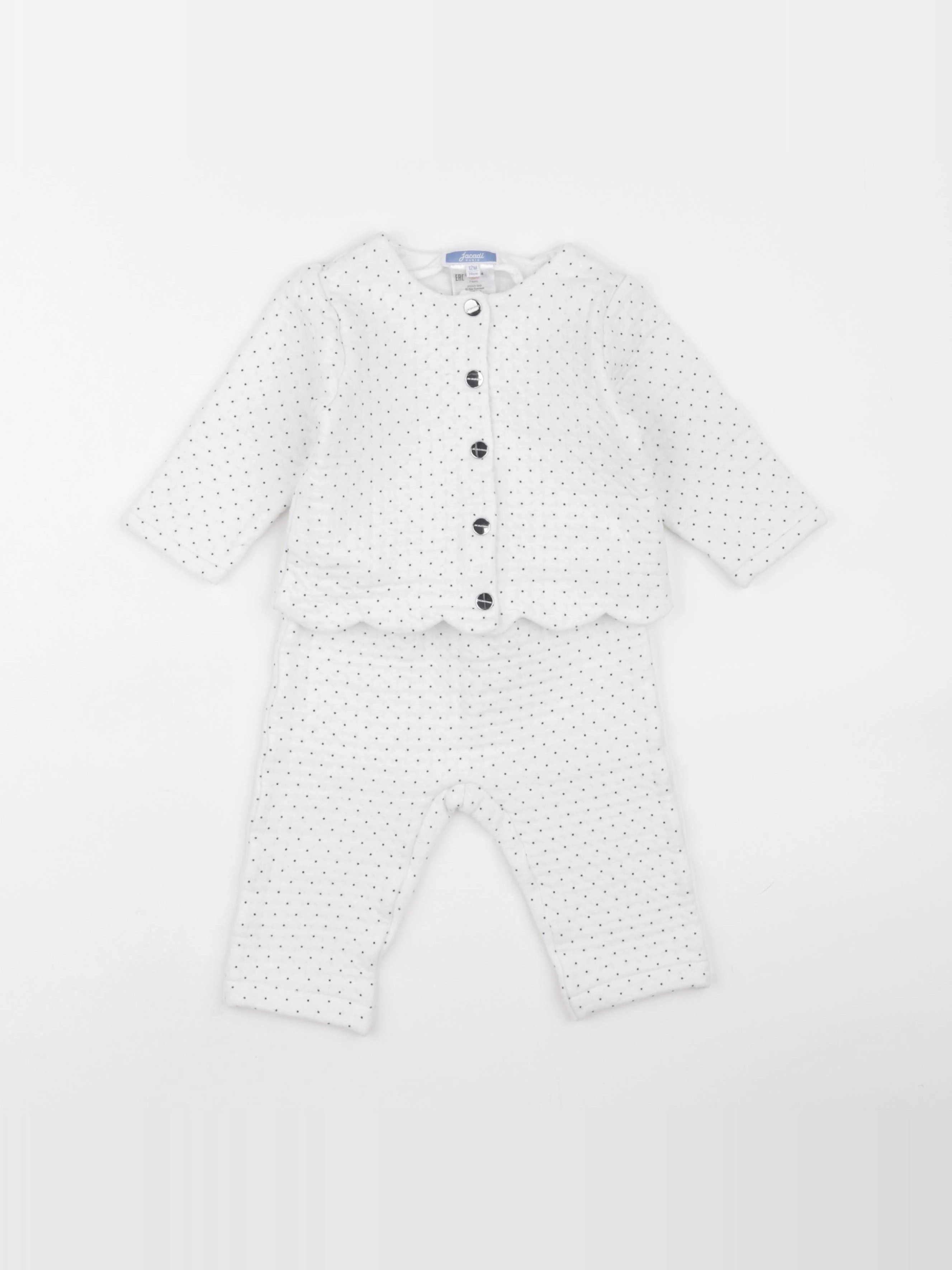 Jacadi - ensemble blanc - 12 mois