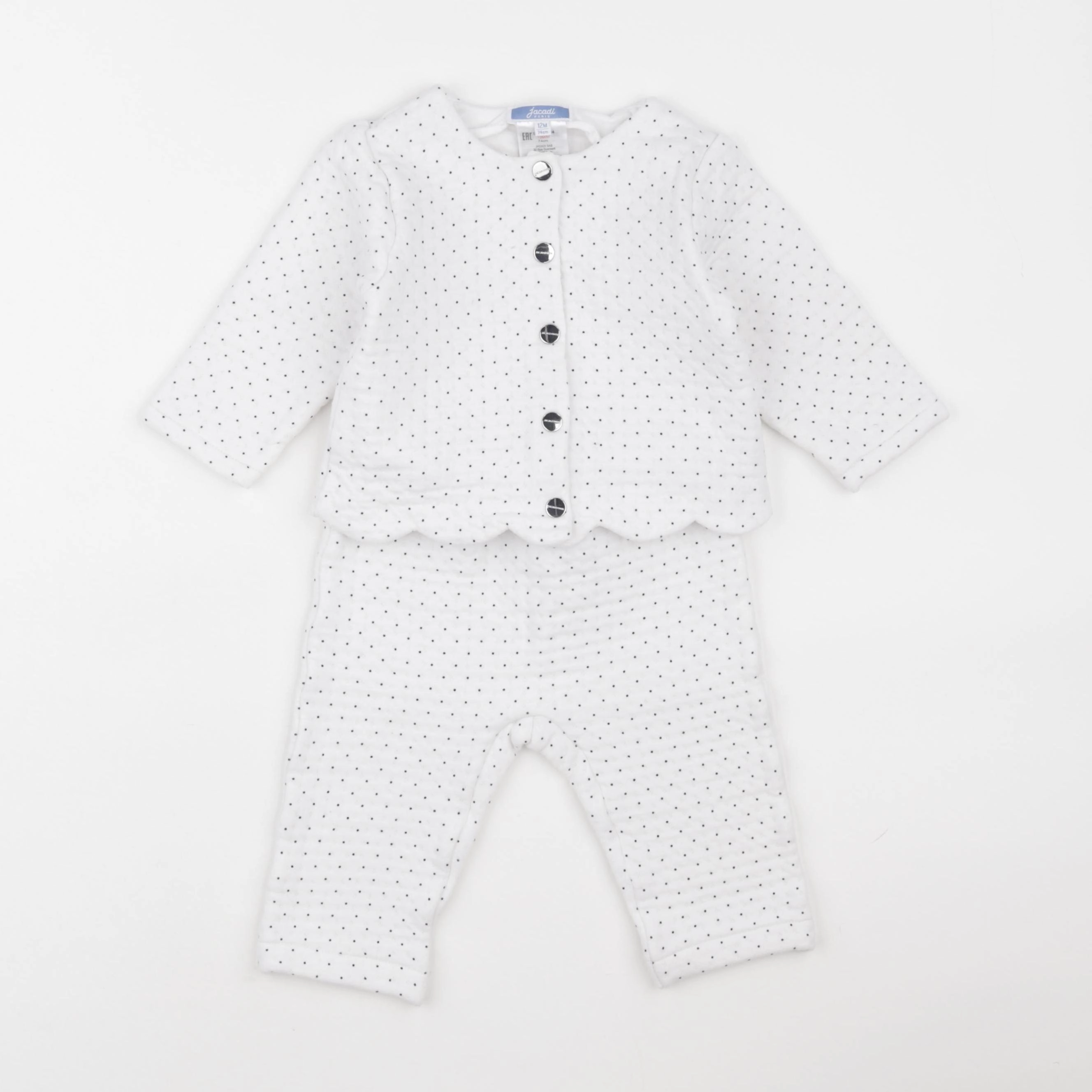 Jacadi - ensemble blanc - 12 mois