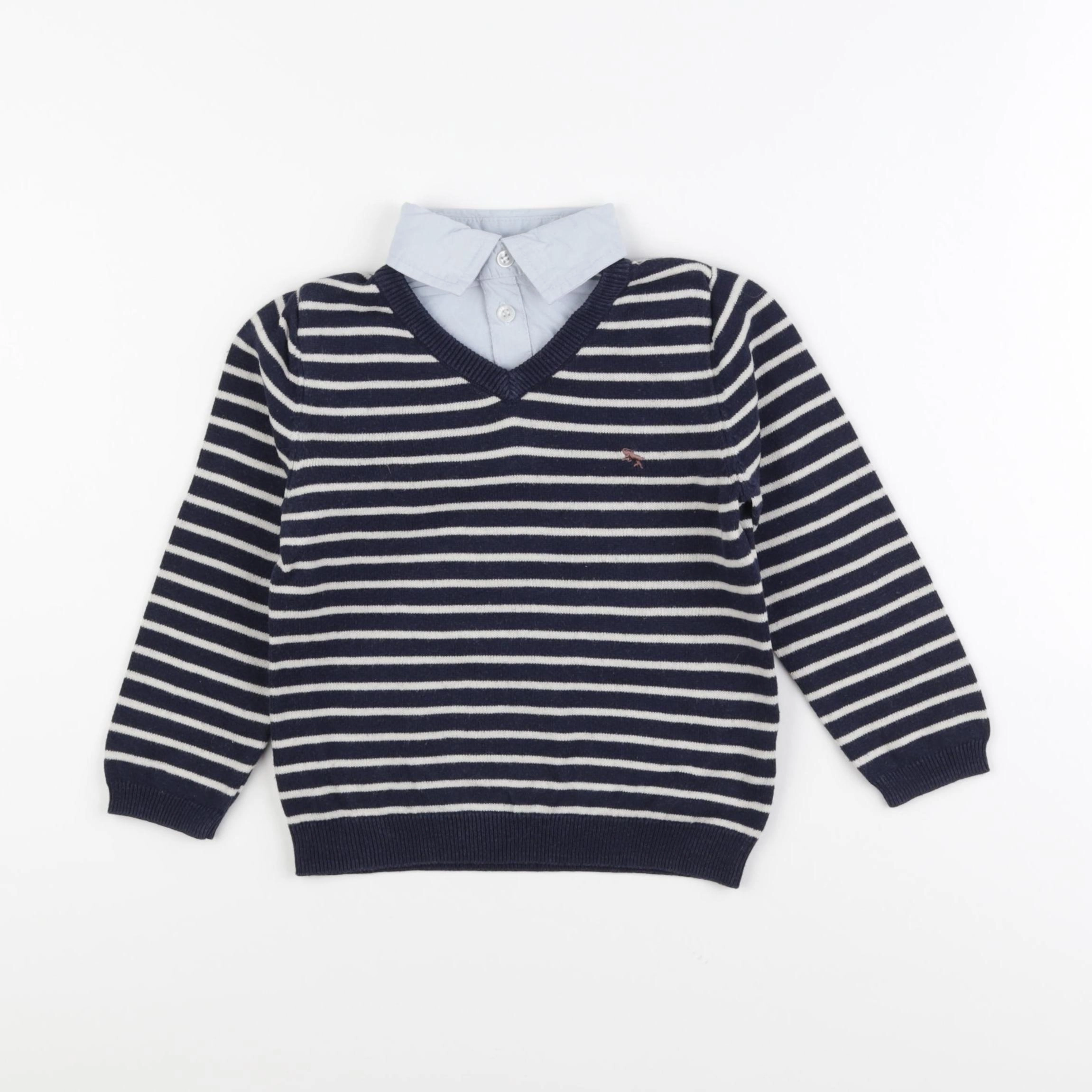 H&M - pull bleu - 18/24 mois