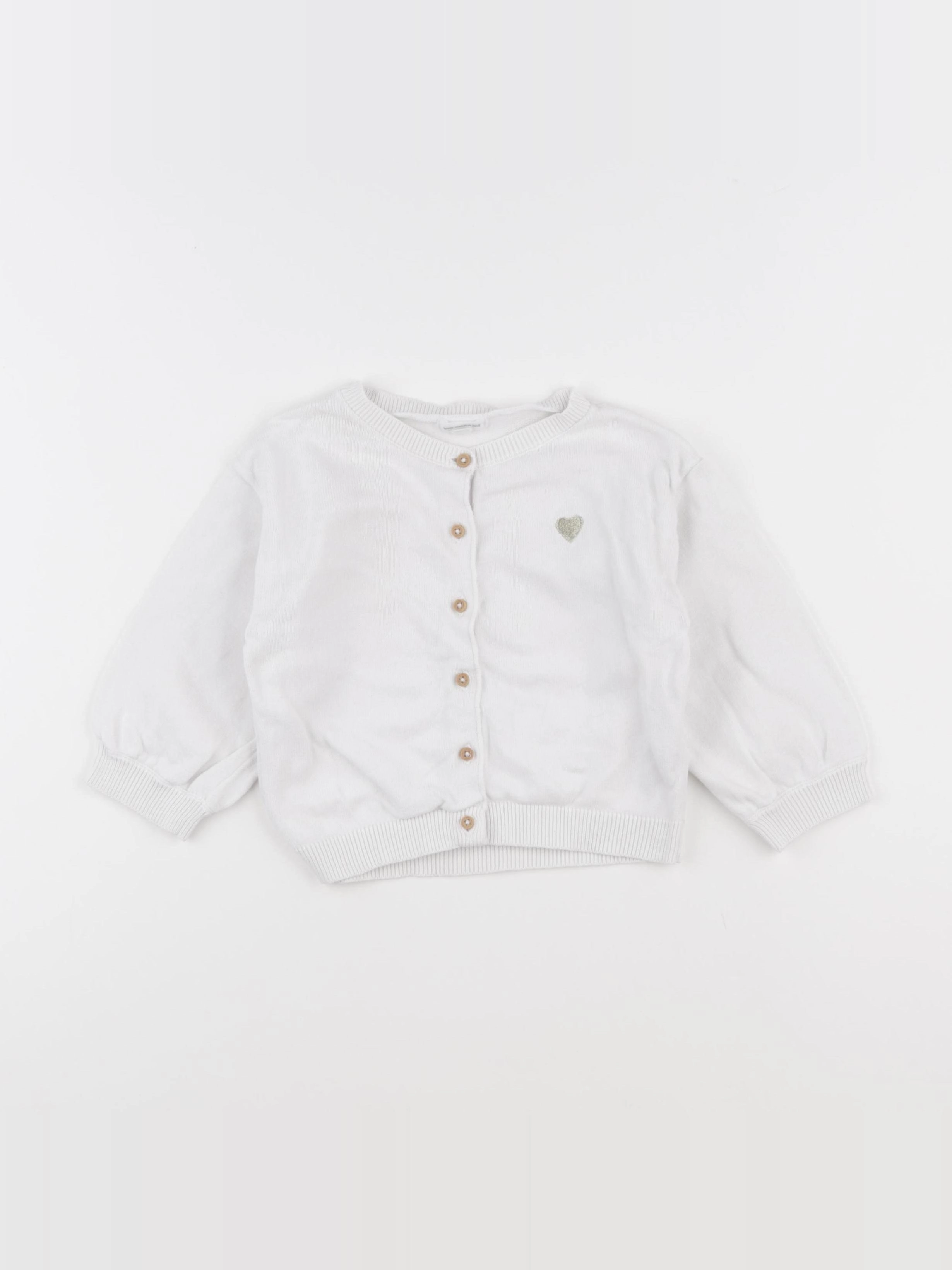 Vertbaudet - gilet blanc - 24 mois