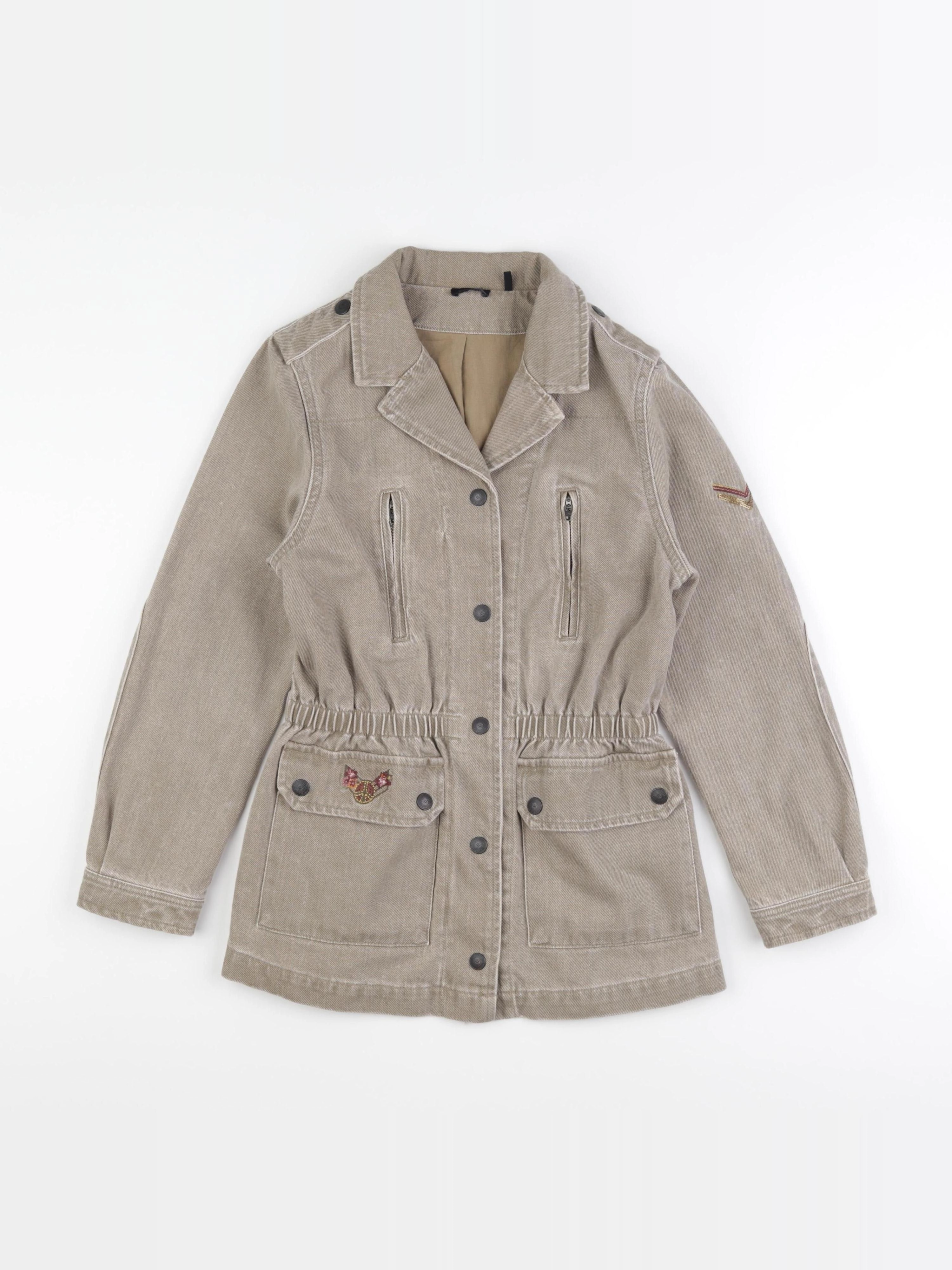 IKKS - veste imprimé au dos marron - 10 ans