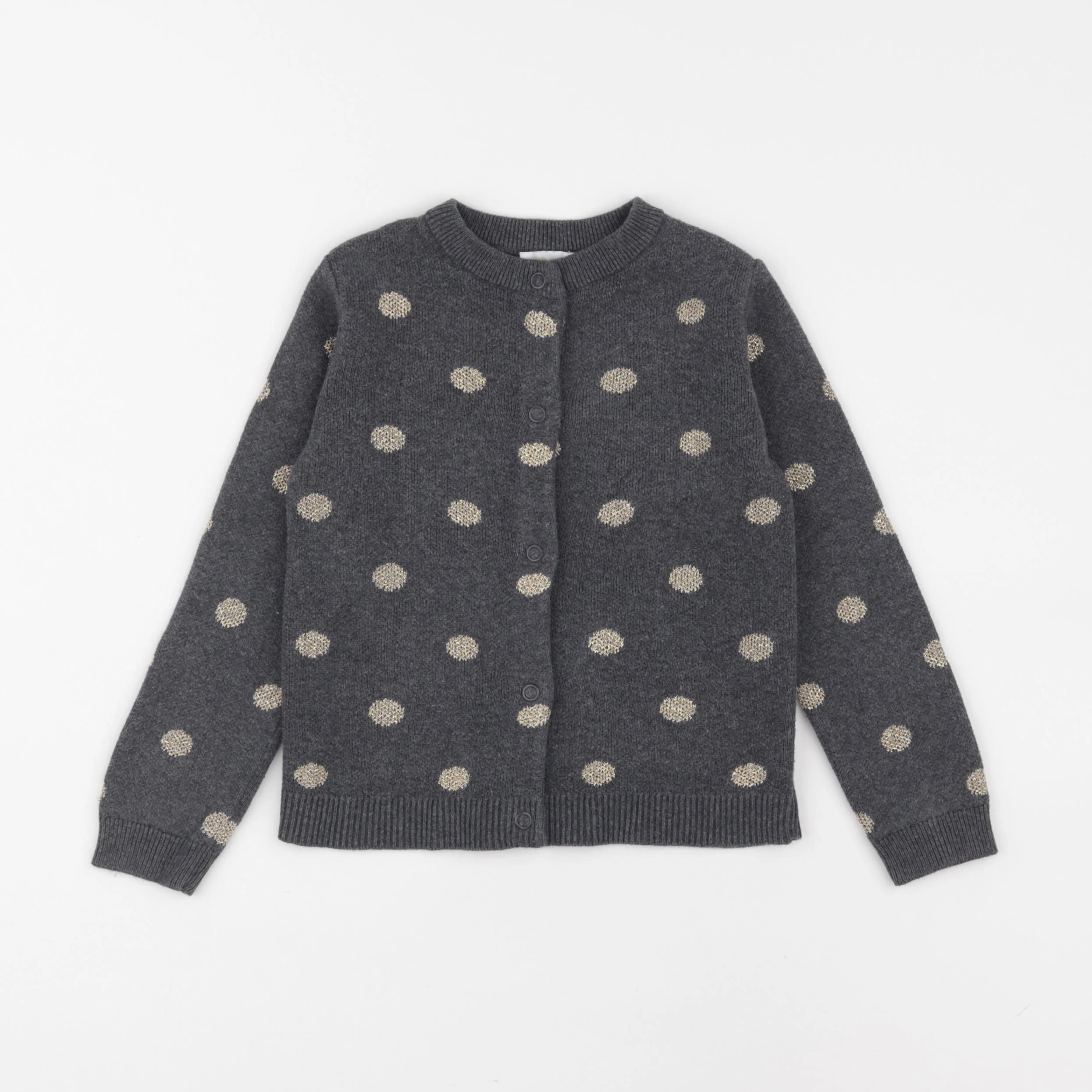 Vertbaudet - gilet gris, or - 6 ans