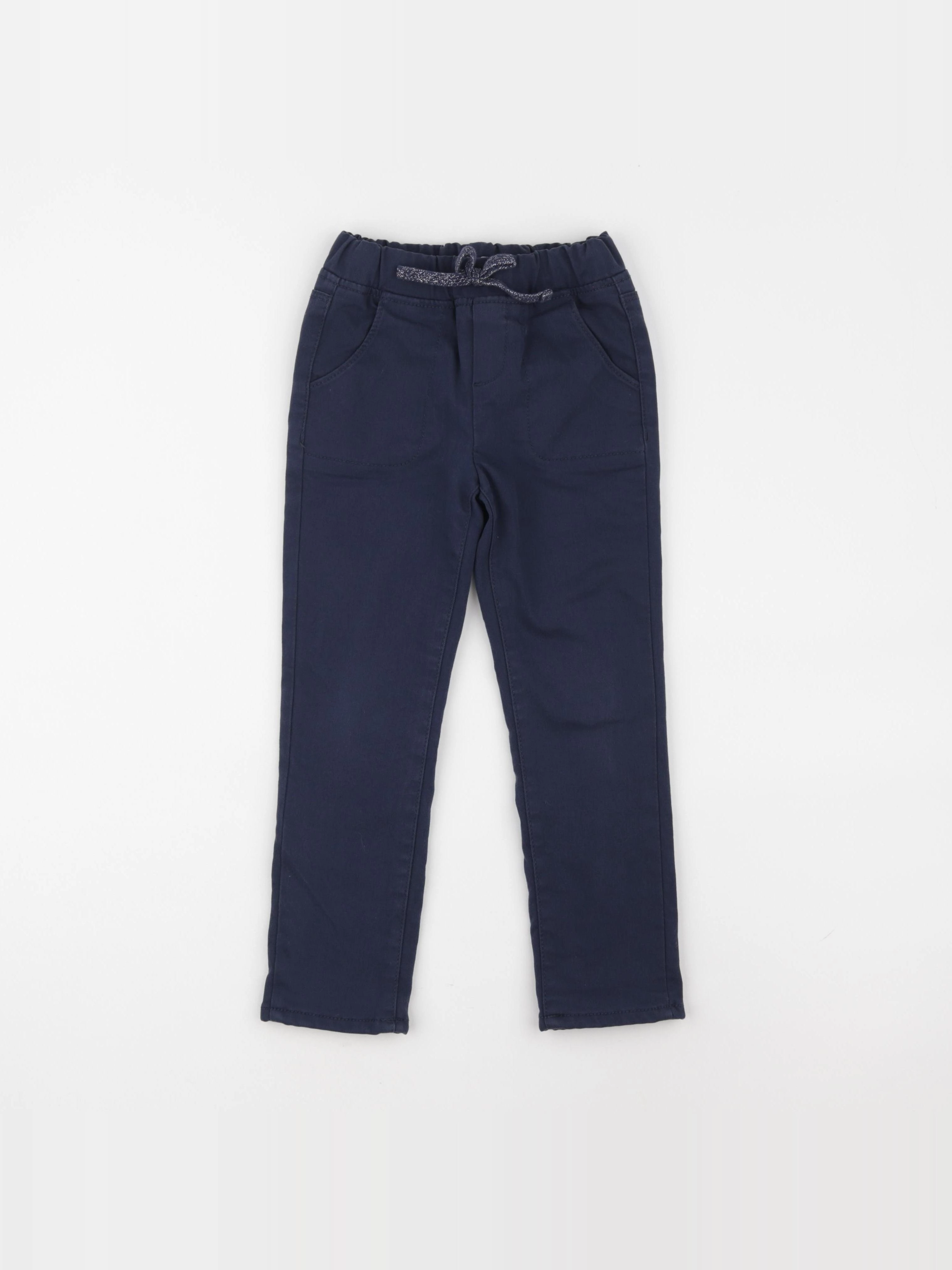 Vertbaudet - pantalon doublé bleu - 6 ans