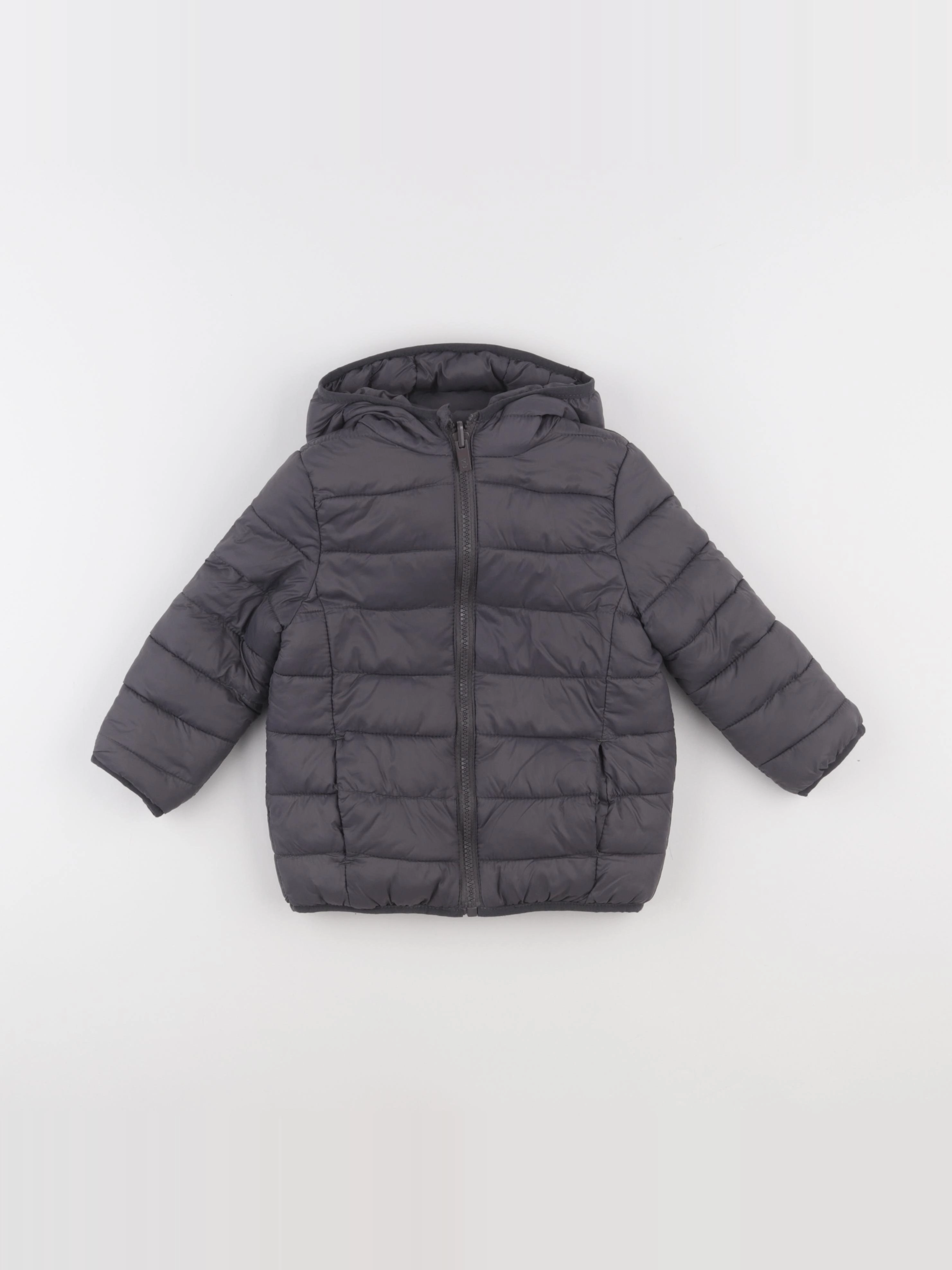 Vertbaudet - doudoune réversible gris, marron - 3 ans