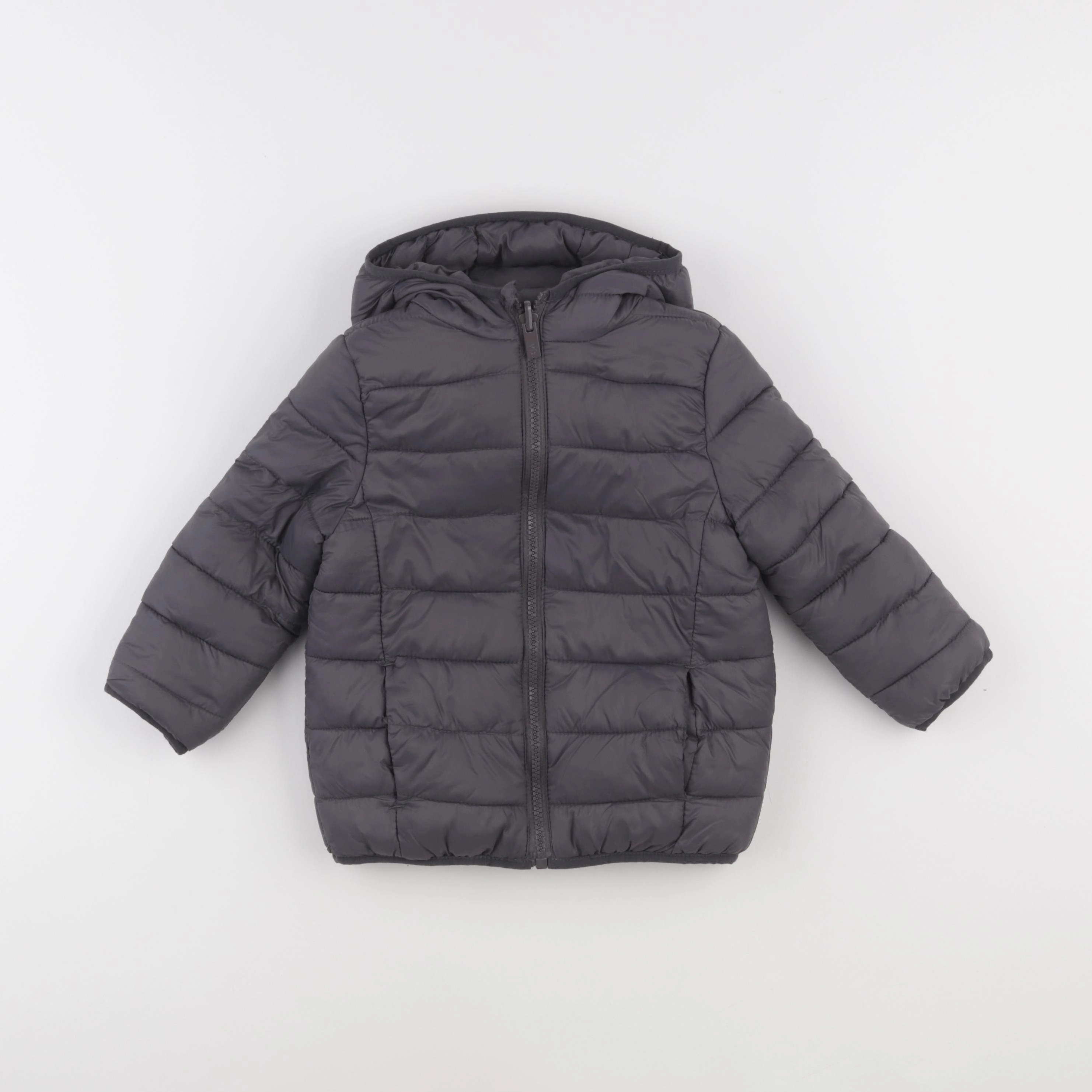 Vertbaudet - doudoune réversible gris, marron - 3 ans