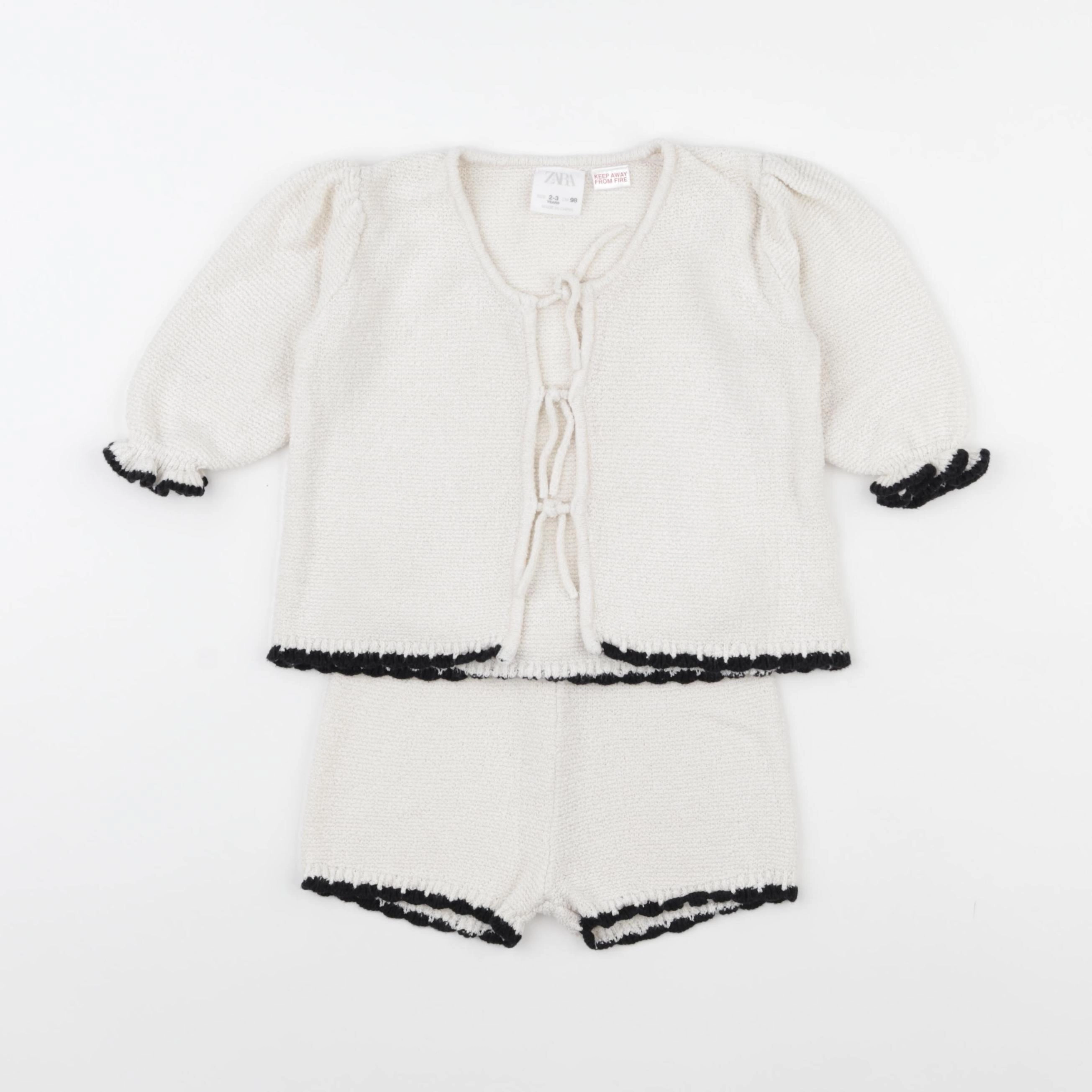 Zara - ensemble blanc - 2/3 ans