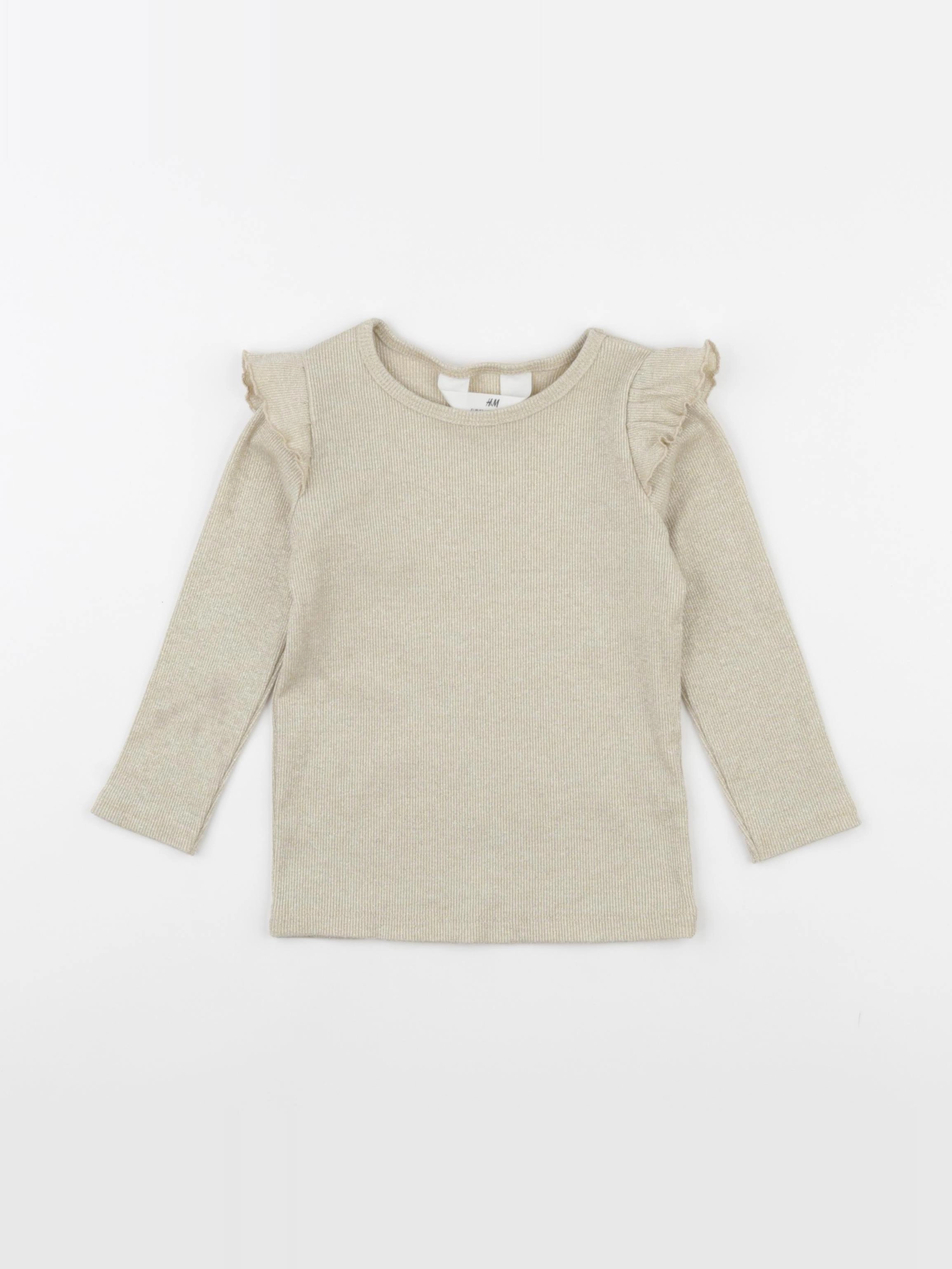 H&M - tee-shirt or - 18/24 mois