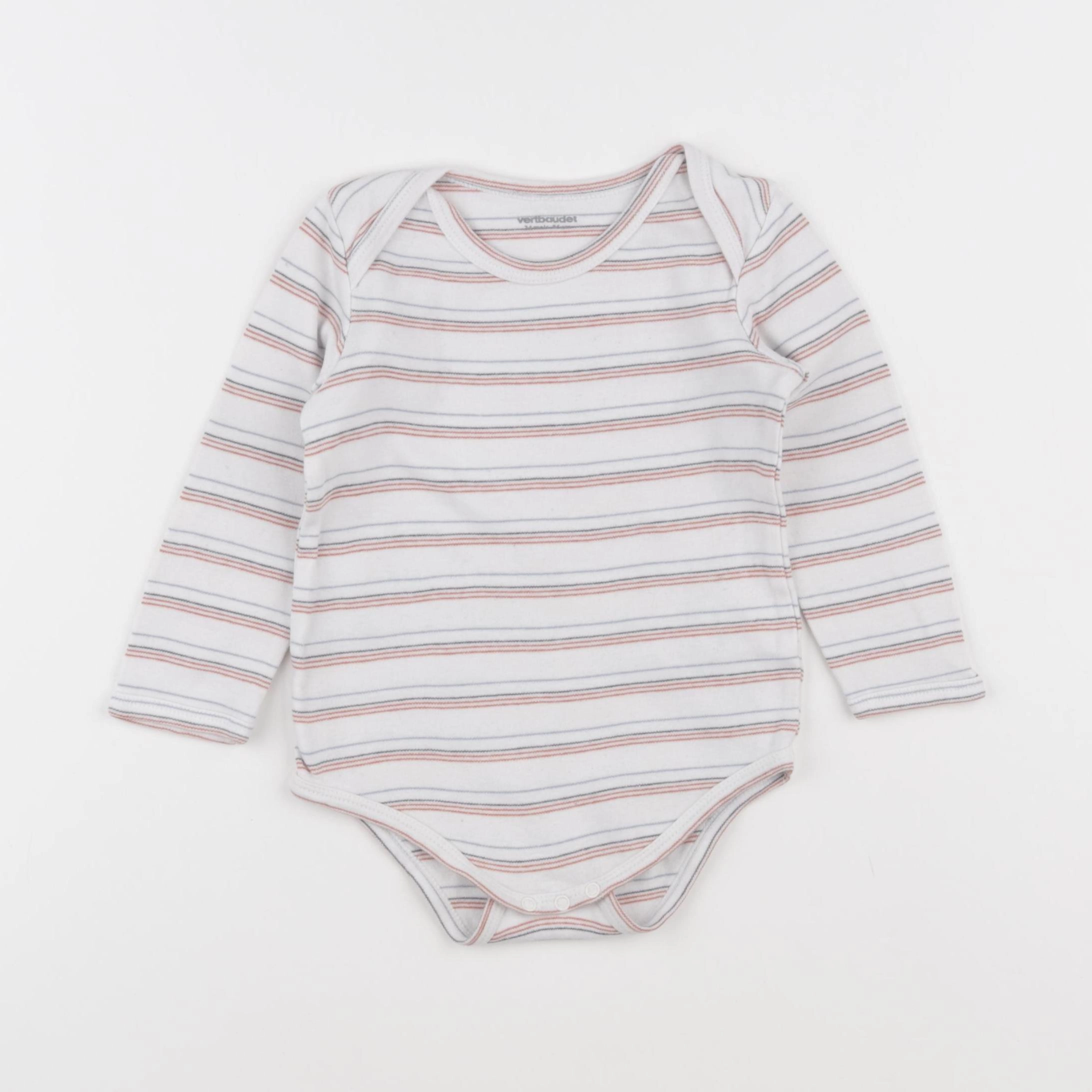 Vertbaudet - body bleu, blanc - 24 mois