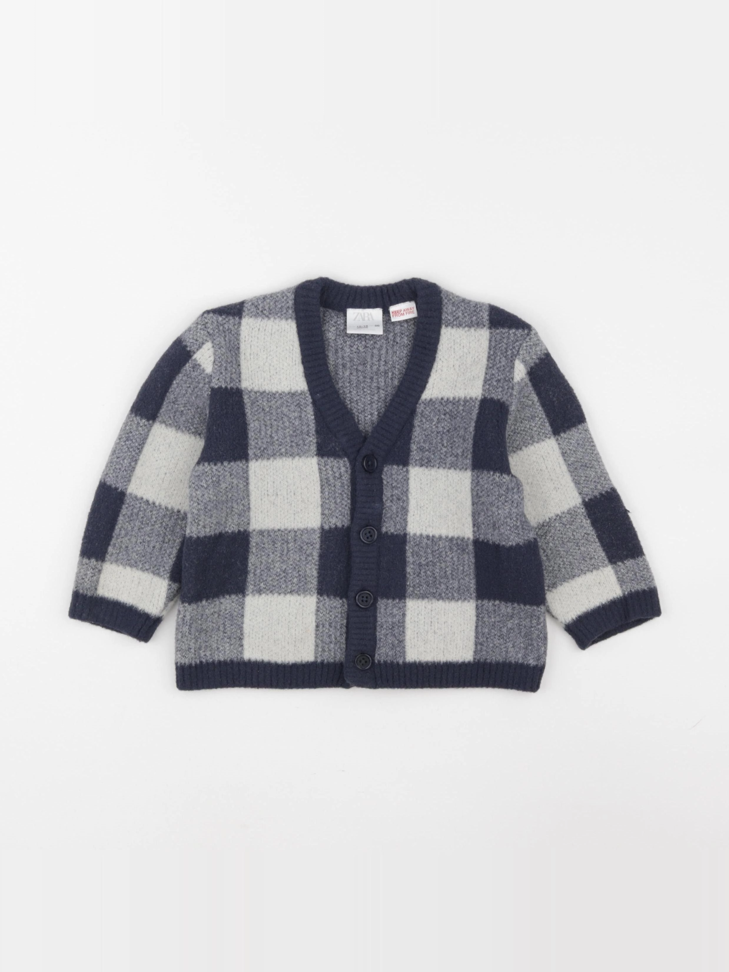 Zara - gilet bleu - 12/18 mois