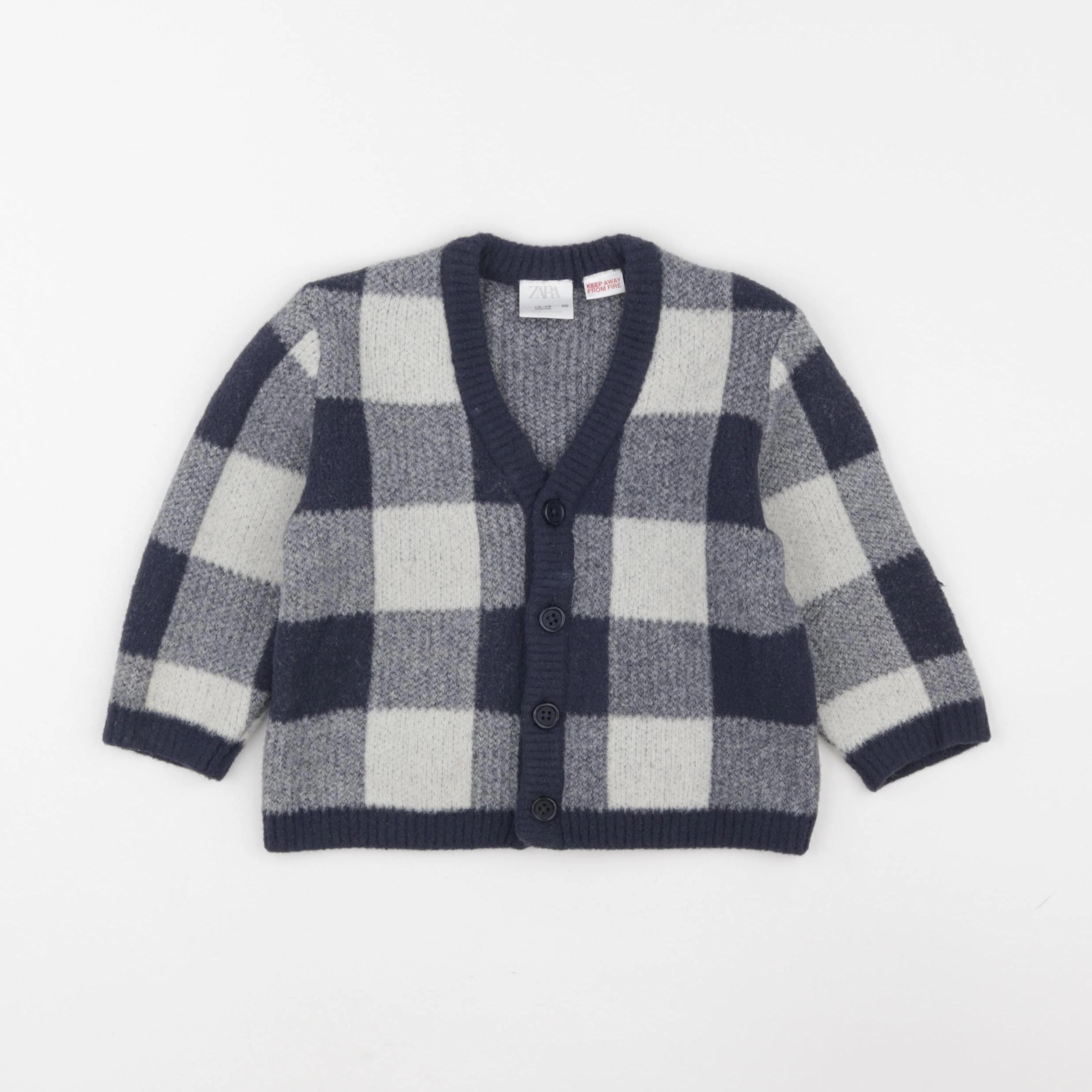 Zara - gilet bleu - 12/18 mois