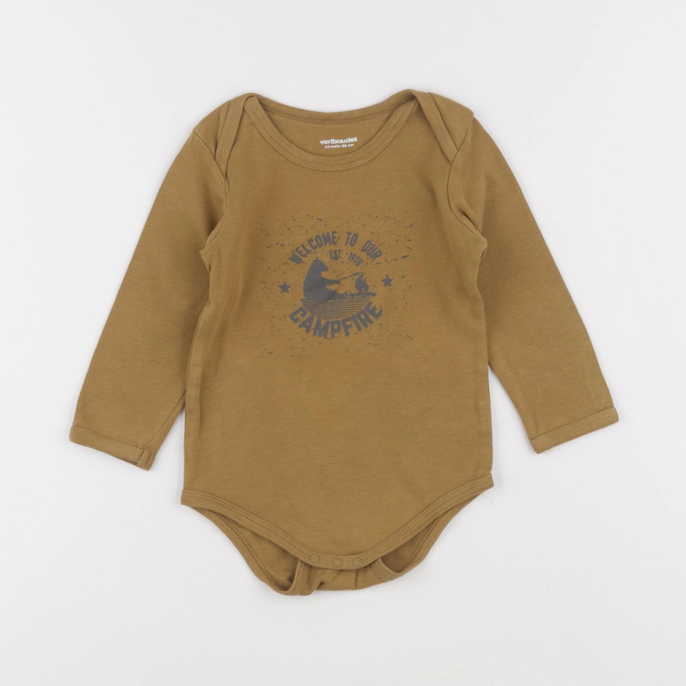 Vertbaudet - body marron - 24 mois
