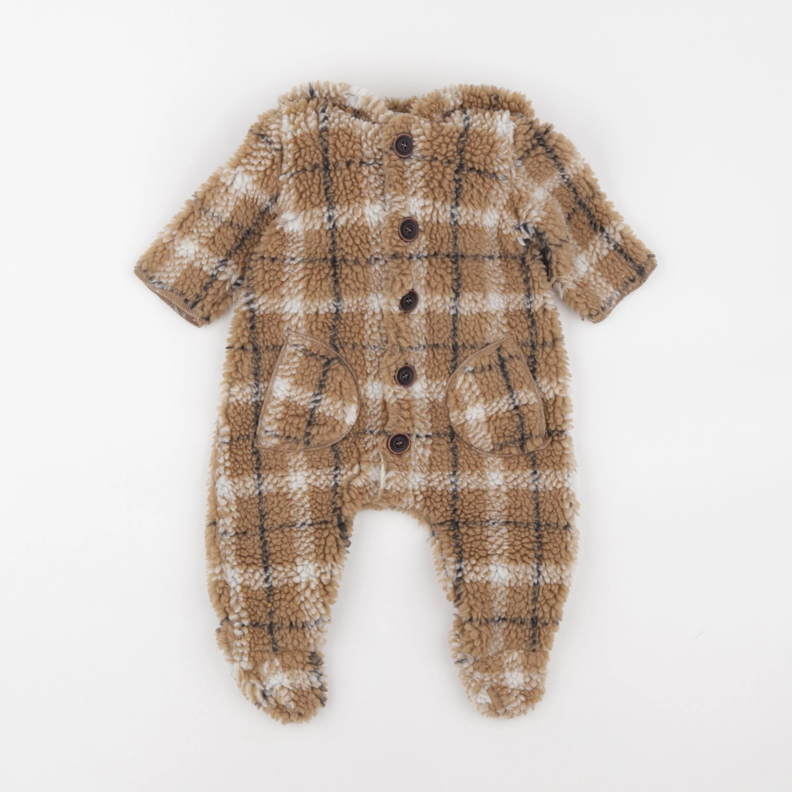 Zhoe et Tobiah - sur-pyjama marron - 6 mois
