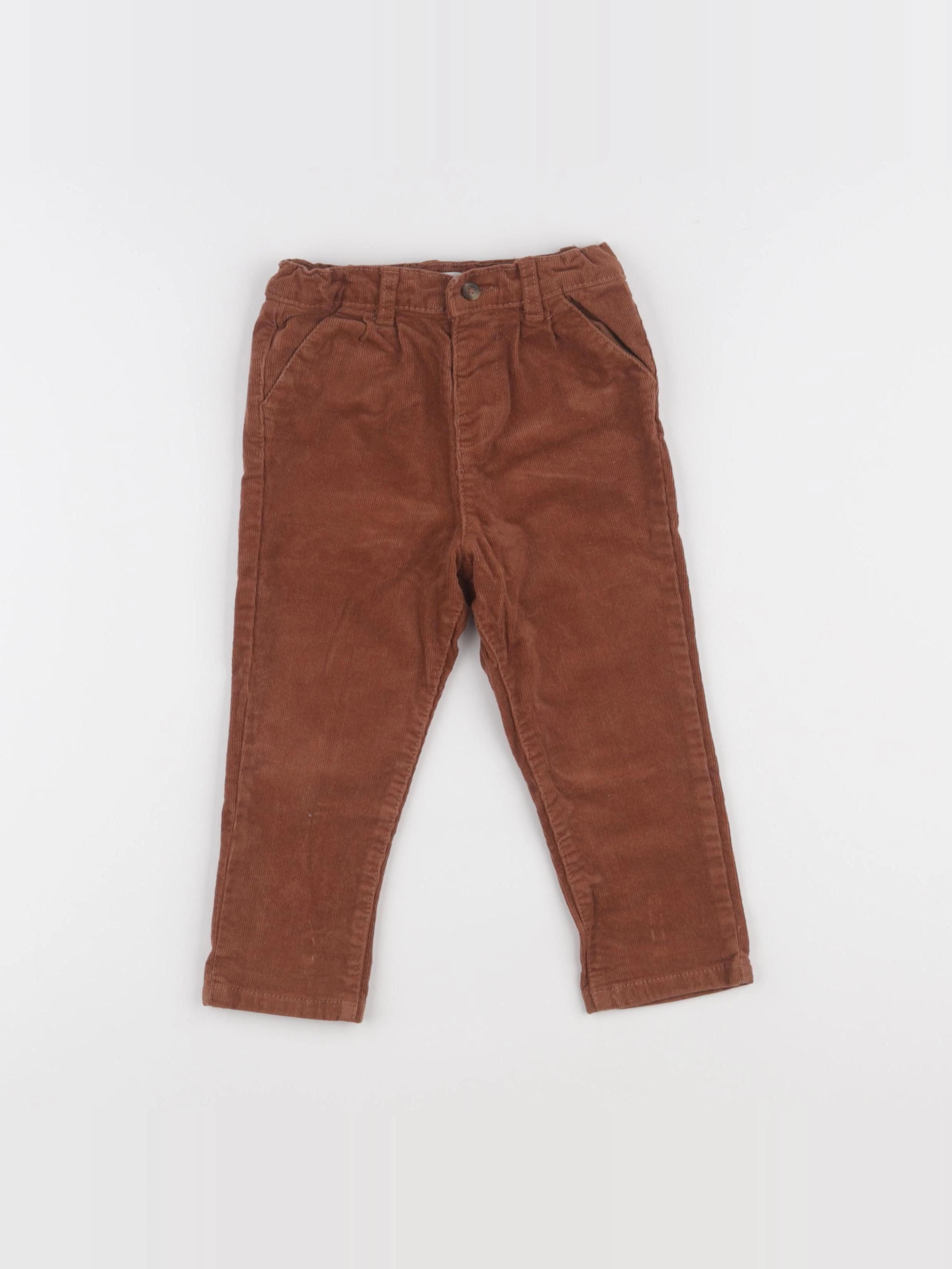 Vertbaudet - pantalon marron - 24 mois