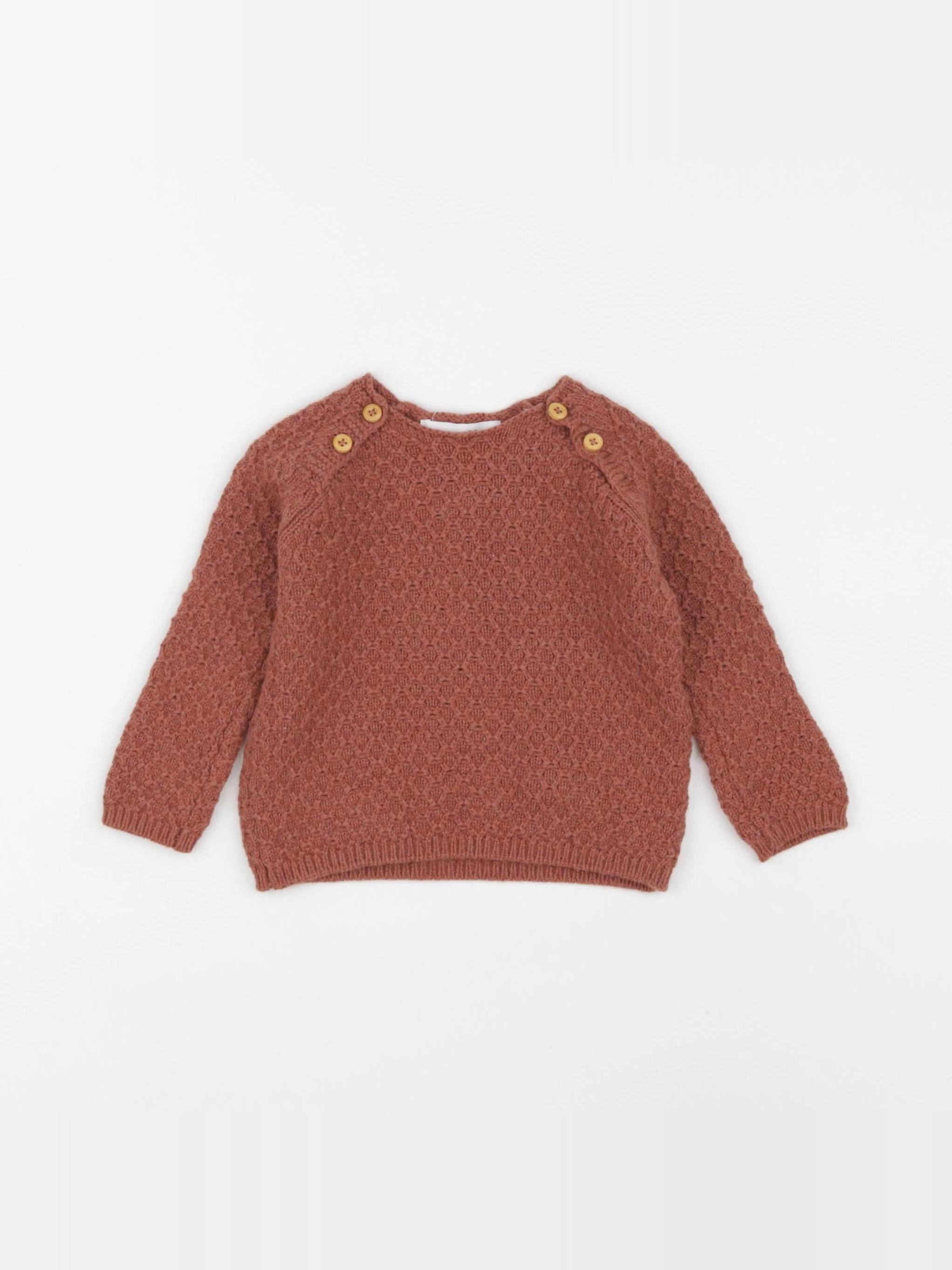 Zara - pull marron - 3/6 mois