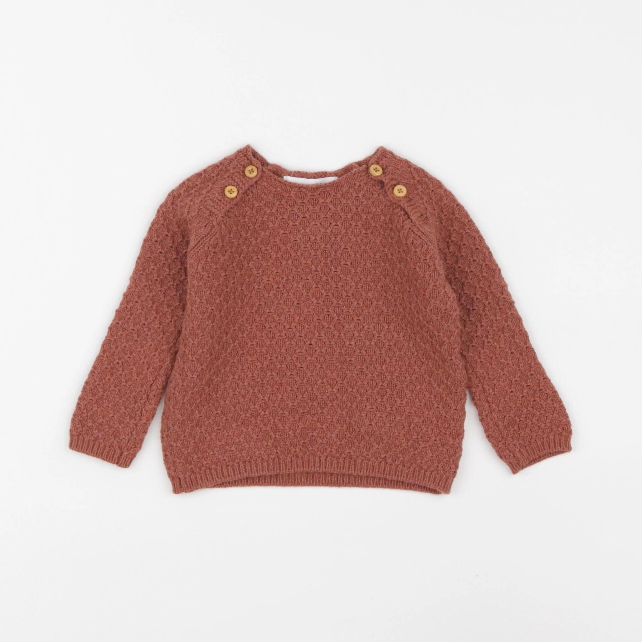 Zara - pull marron - 3/6 mois