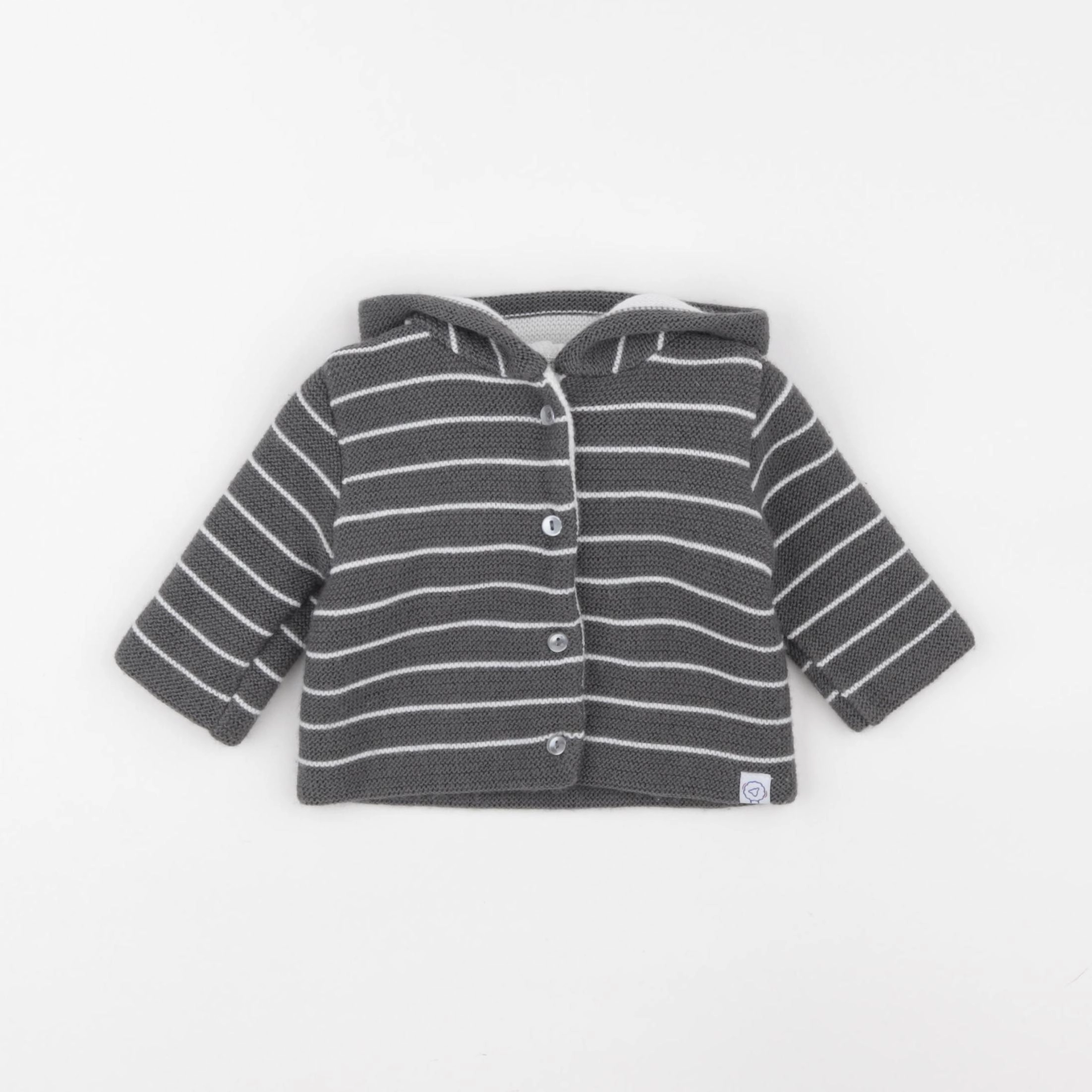 La manufacture de layette - gilet gris - 3/6 mois