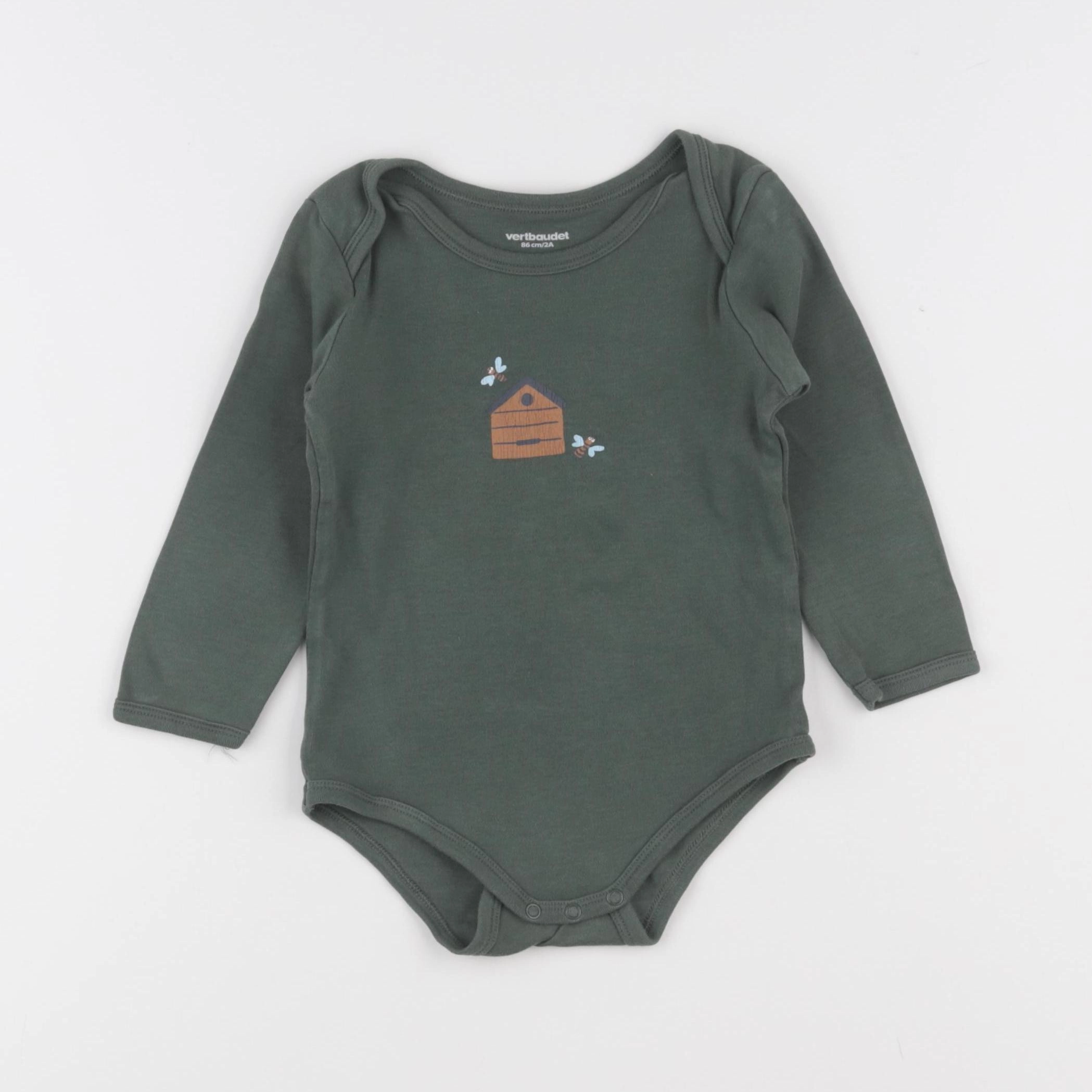 Vertbaudet - body vert - 2 ans