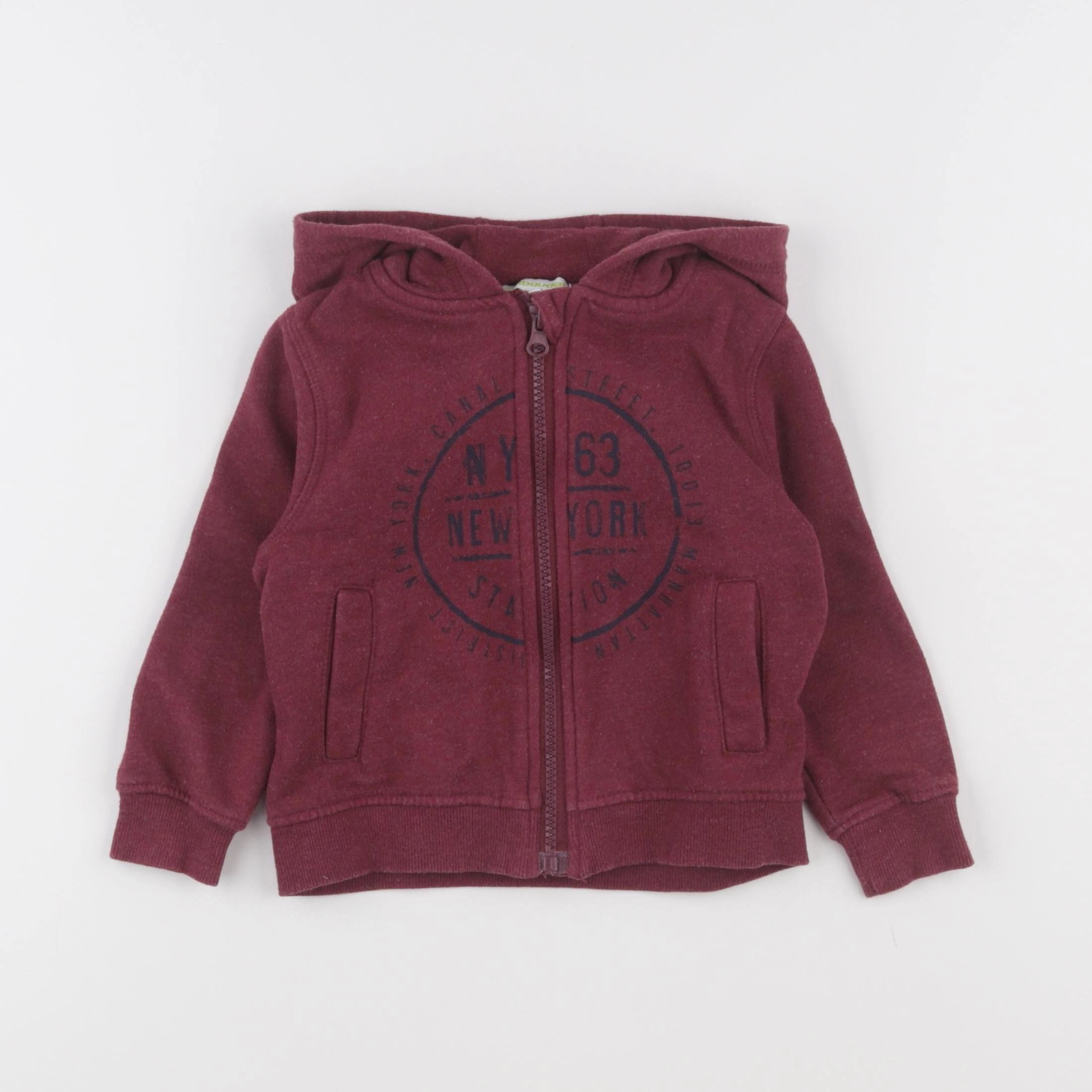 Vertbaudet - sweat rouge - 3 ans