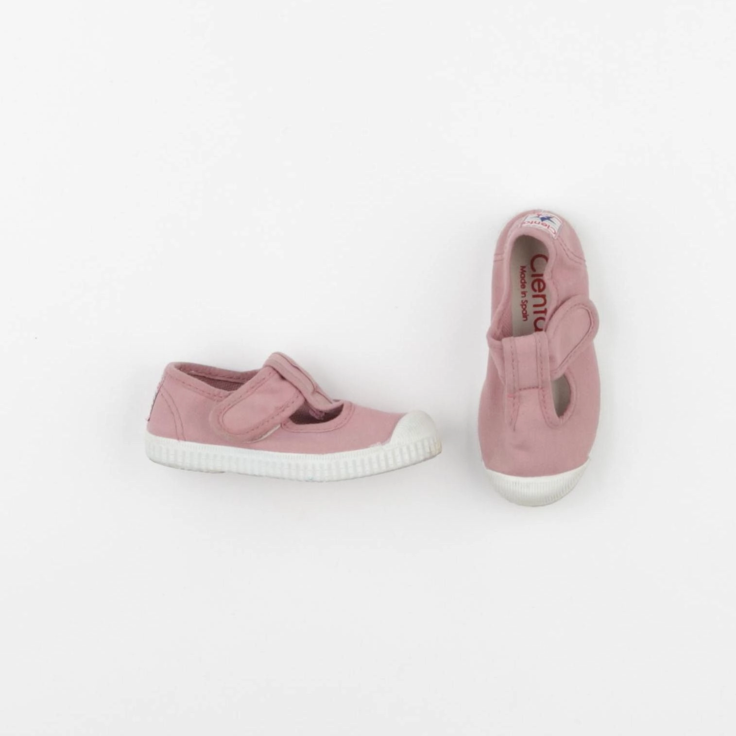Cienta - tennis à scratch/ lacets rose - pointure 23