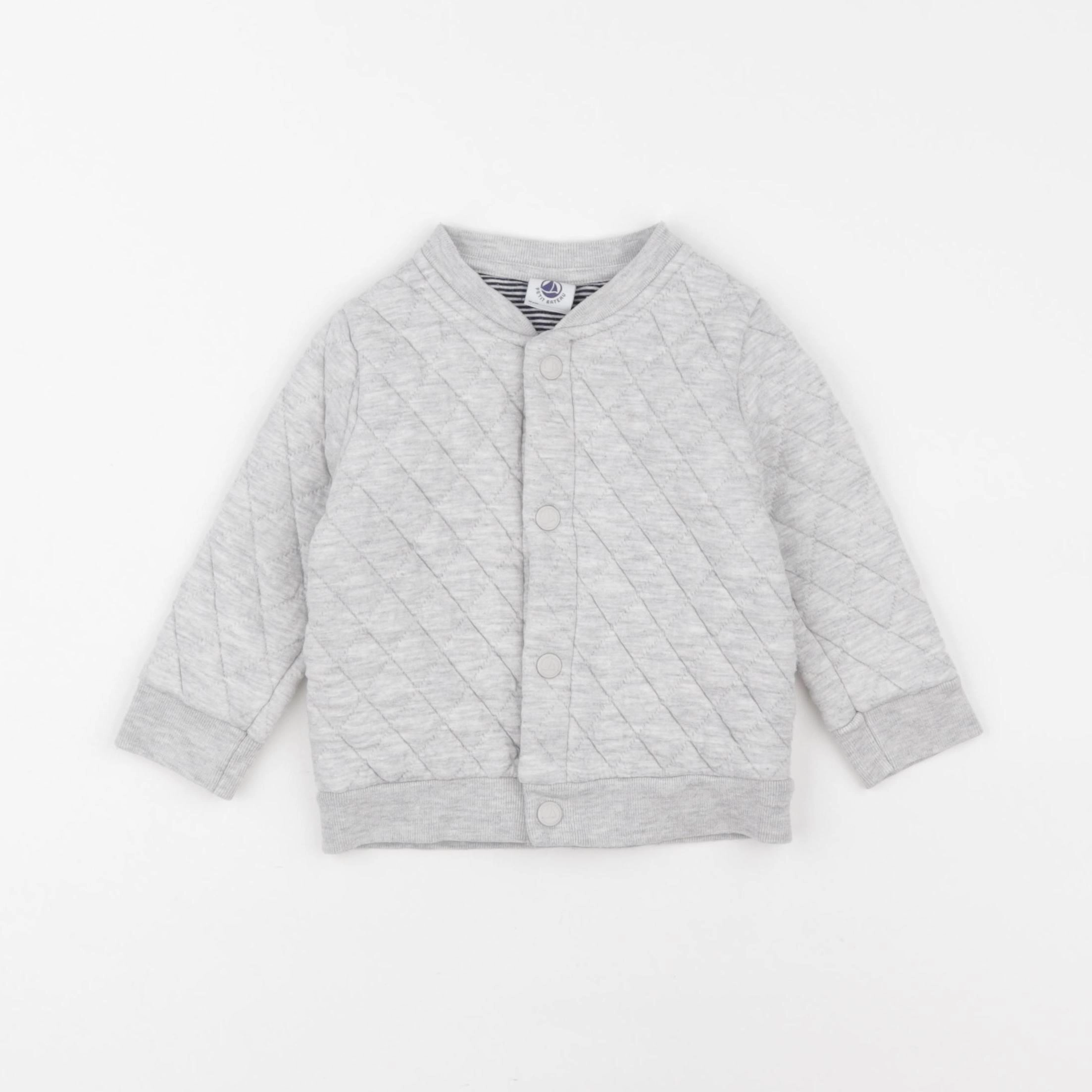 Petit Bateau - sweat gris - 12 mois