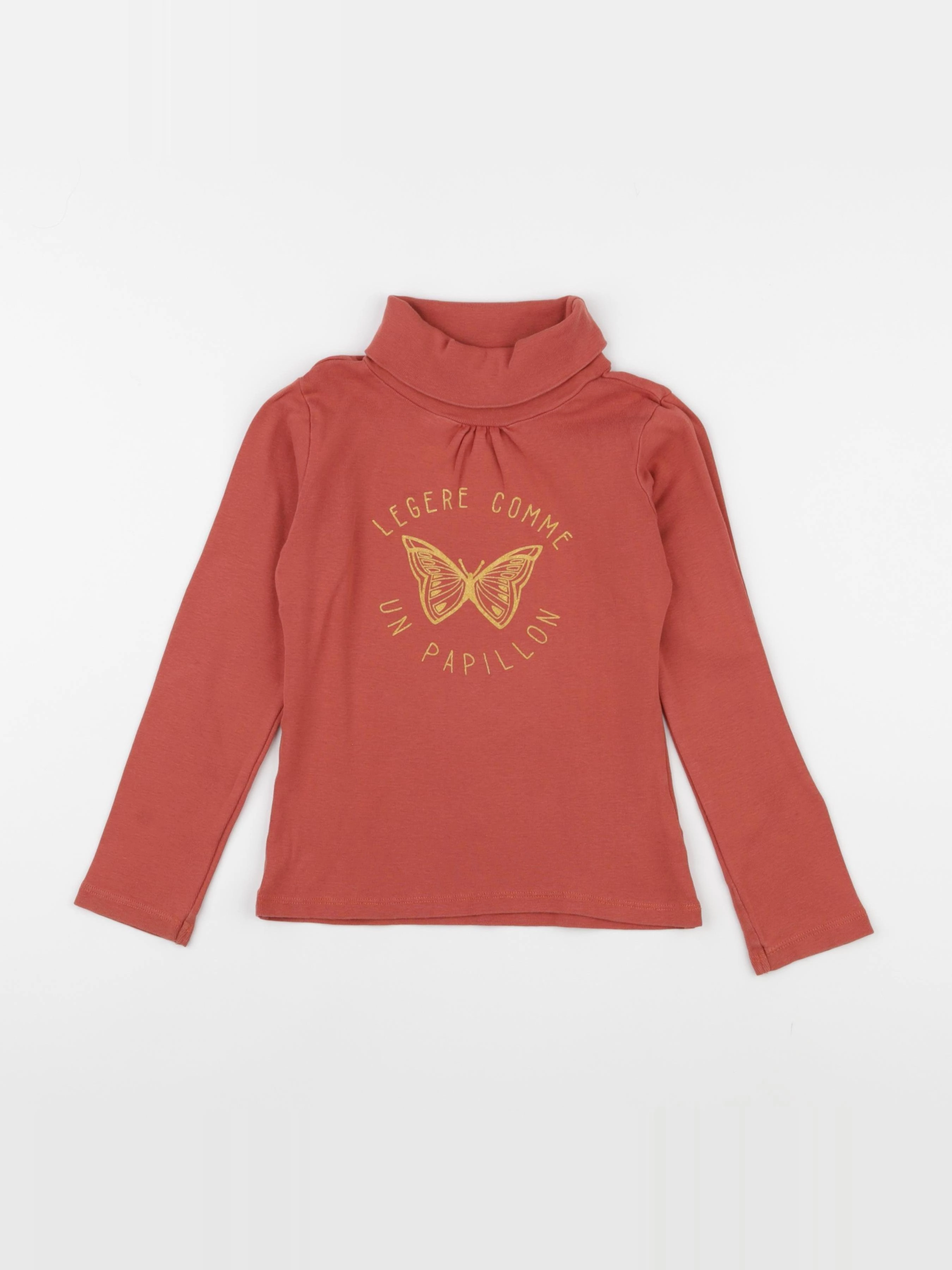 Vertbaudet - sous-pull rouge - 8 ans