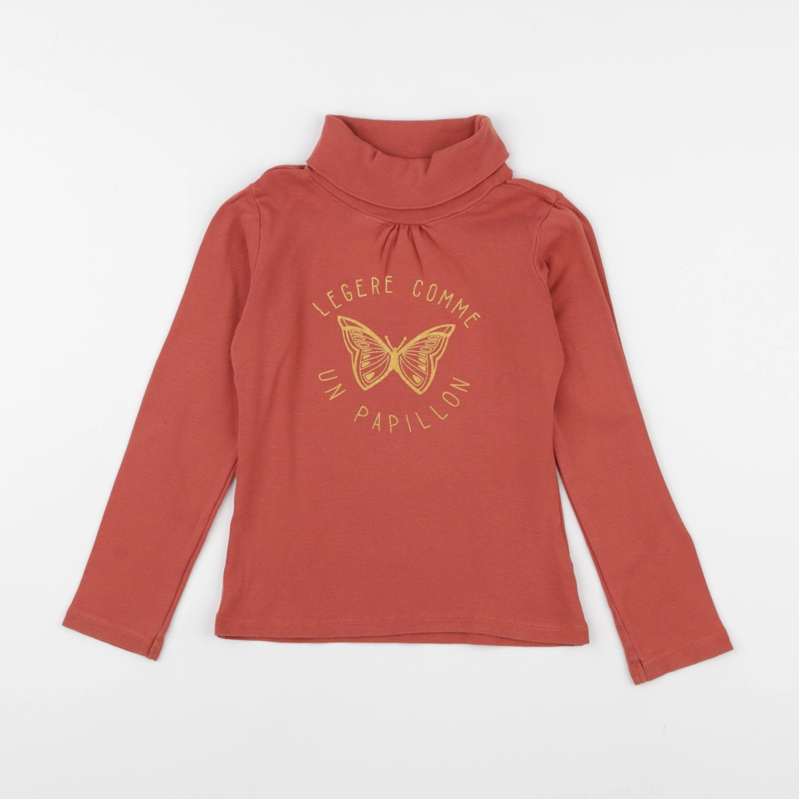 Vertbaudet - sous-pull rouge - 8 ans