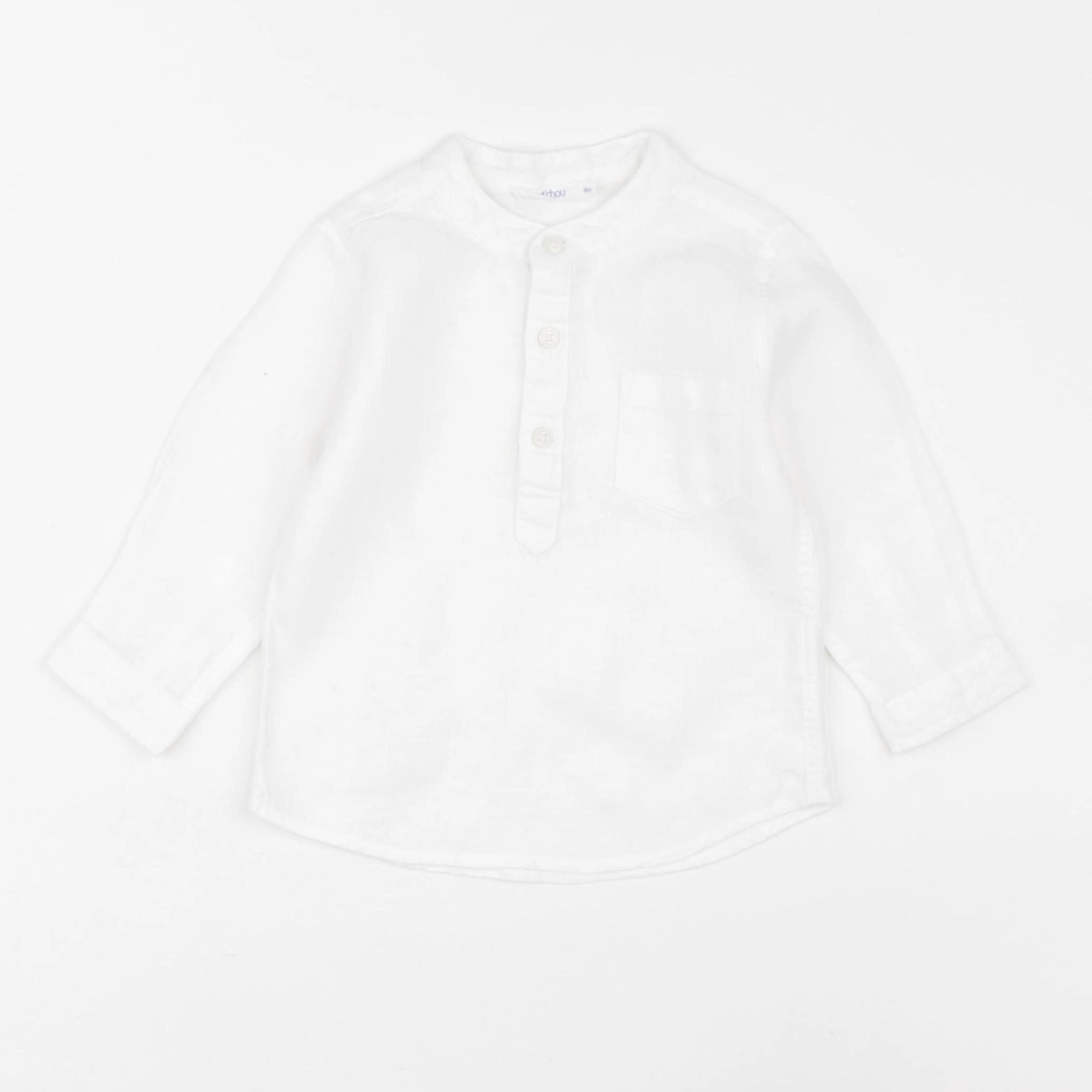 Boutchou - chemise blanc - 9 mois