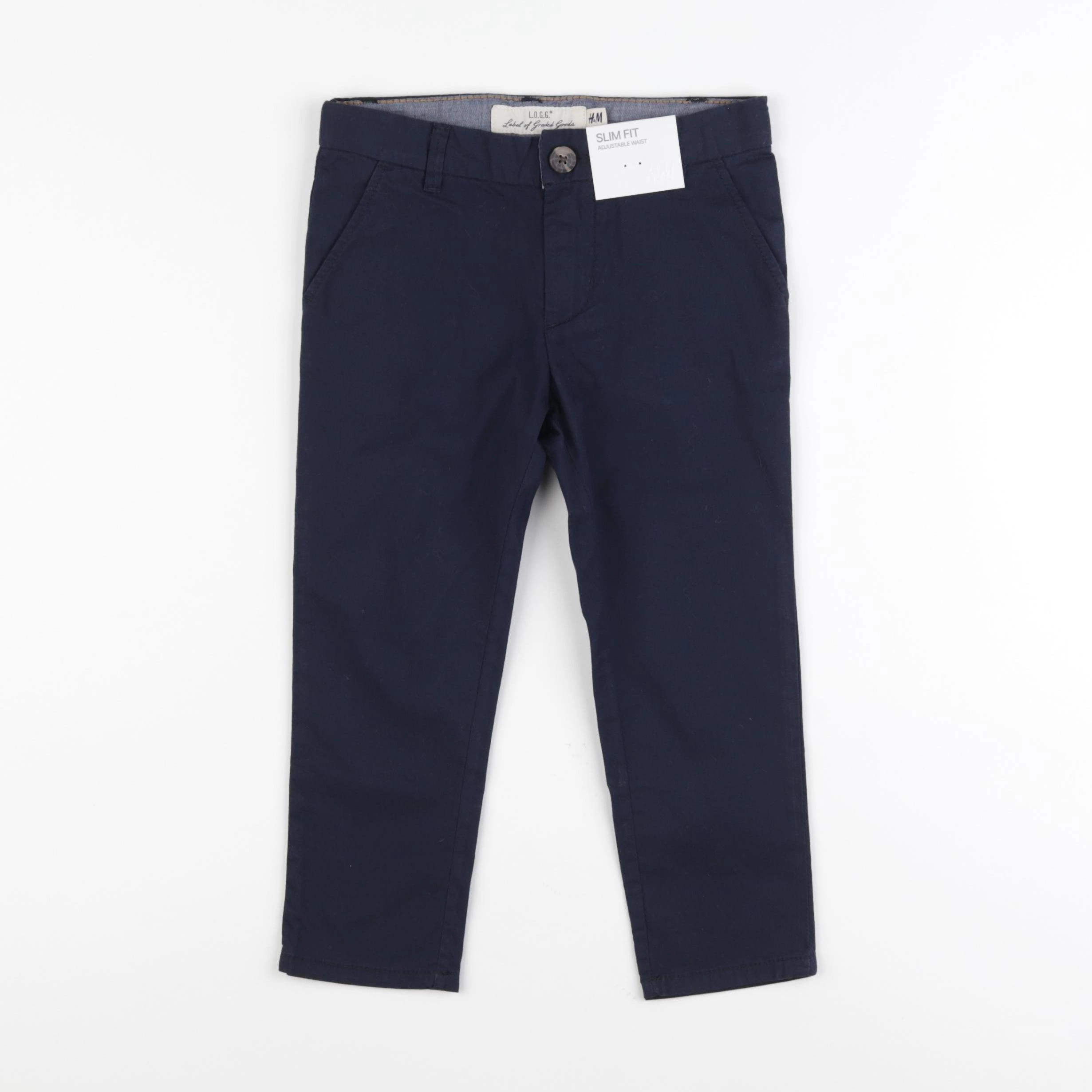 H&M - pantalon bleu - 2/3 ans