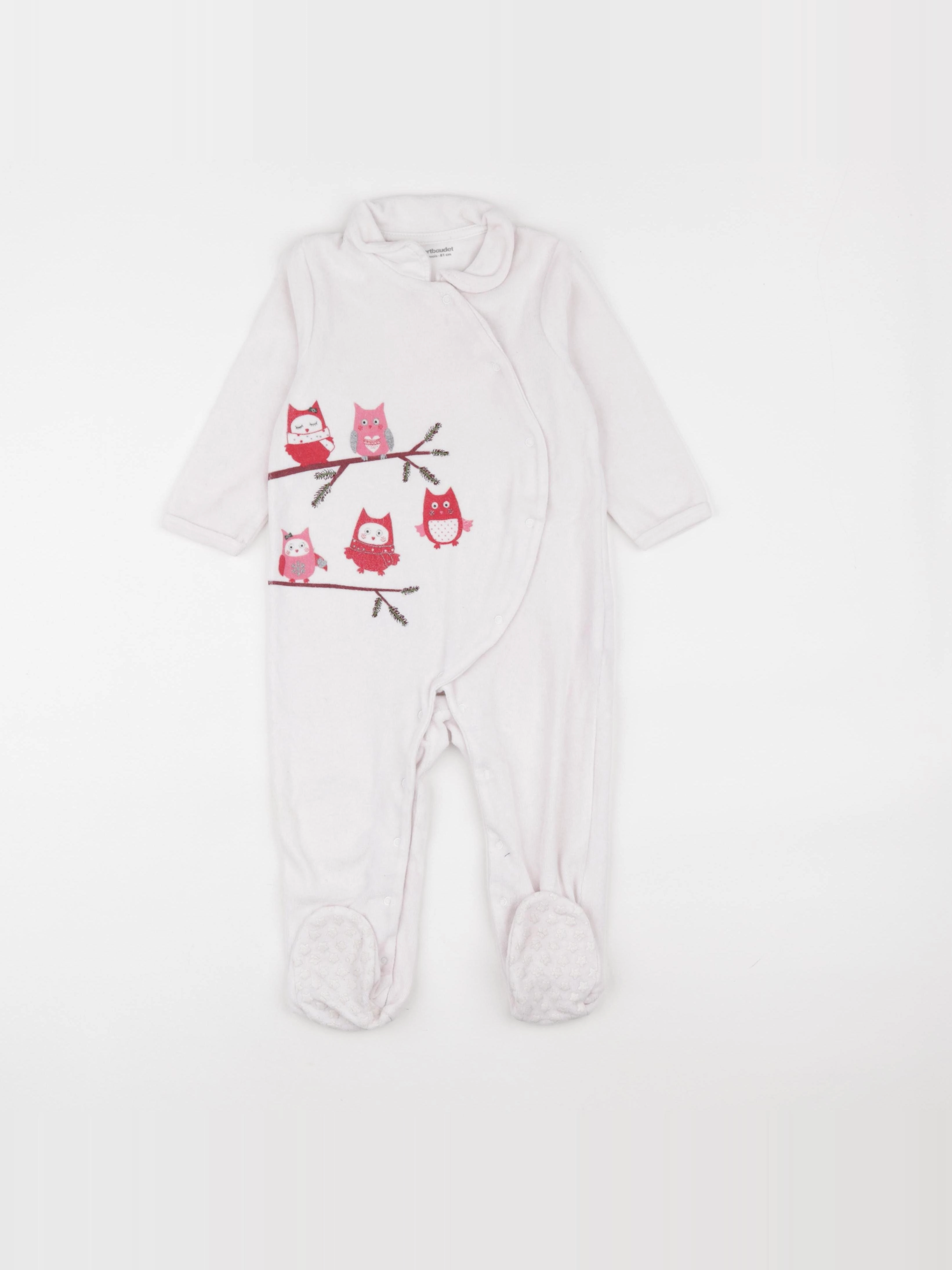 Vertbaudet - pyjama velours rose - 18 mois